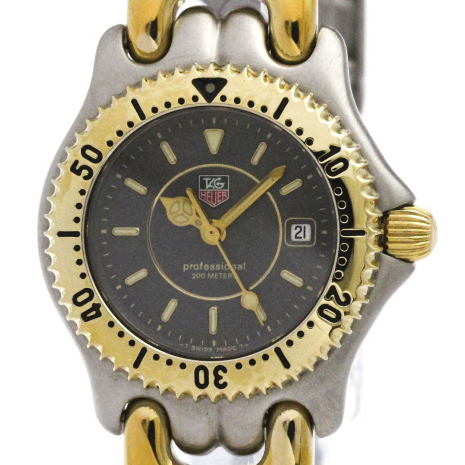 Steel Tag Heuer SEL Women's Watch 27mm Swiss Made: Steel Tag Heuer SEL Women's Watch 27mm Swiss Made This Tag Heuer SEL women's watch features a grey dial and a 27mm steel case. The wrist size is 13cm. The watch is made in Switzerland and is in good c