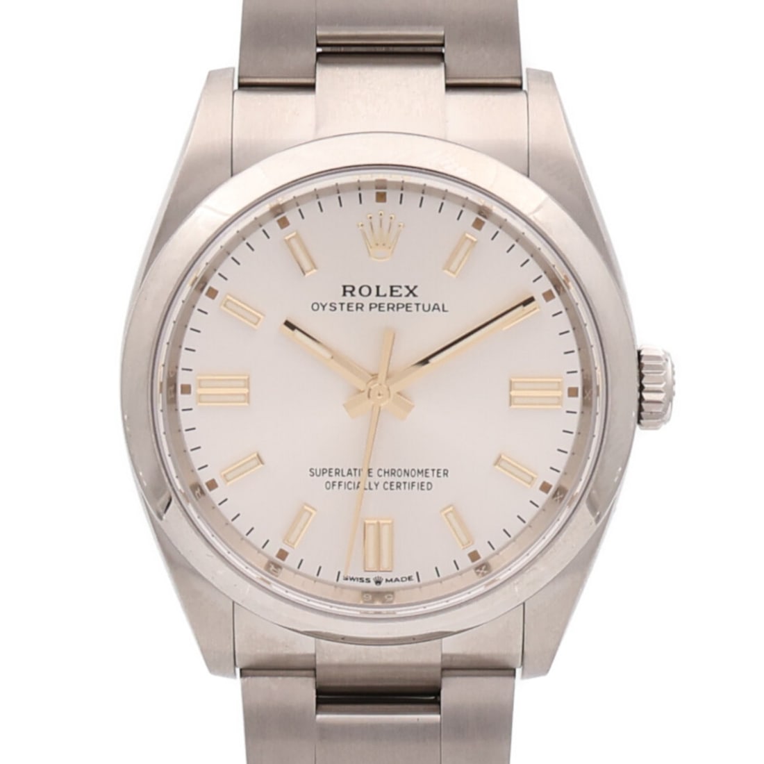 Oyster Perpetual 126000 Silver Dial Stainless Steel Automatic Wristwatch: Oyster Perpetual 126000 Silver Dial Stainless Steel Automatic Wristwatch This ROLEX Oyster Perpetual Automatic Watch 126000 features a stainless steel case and band with a silver dial and frame. Desig