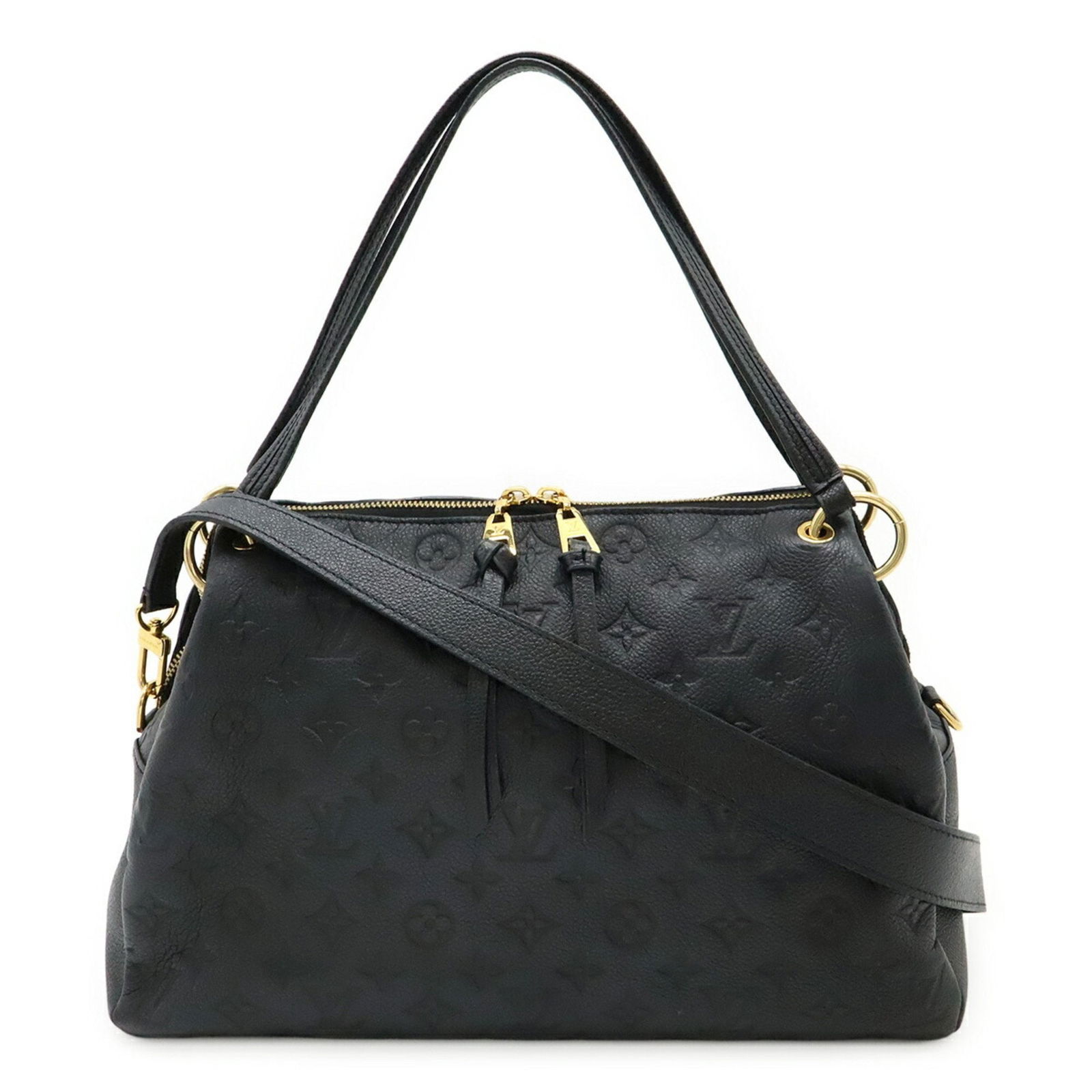 Black Leather Louis Vuitton Ponthieu Handbag 25cm x 35cm: Black Leather Louis Vuitton Ponthieu Handbag 25cm x 35cm The Louis Vuitton Ponthieu is a women's handbag crafted from black leather, featuring a spacious design. This bag is made in France and measure