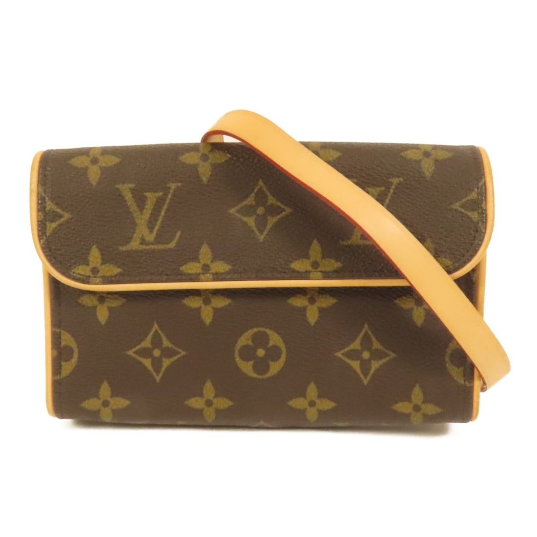 Louis Vuitton Monogram Pochette Florentine Waist Bag M51855 with Gold Hardware: Louis Vuitton Monogram Pochette Florentine Waist Bag M51855 with Gold Hardware This Louis Vuitton Pochette Florentine waist bag features the iconic Monogram brown PVC coated canvas. Designed for hands