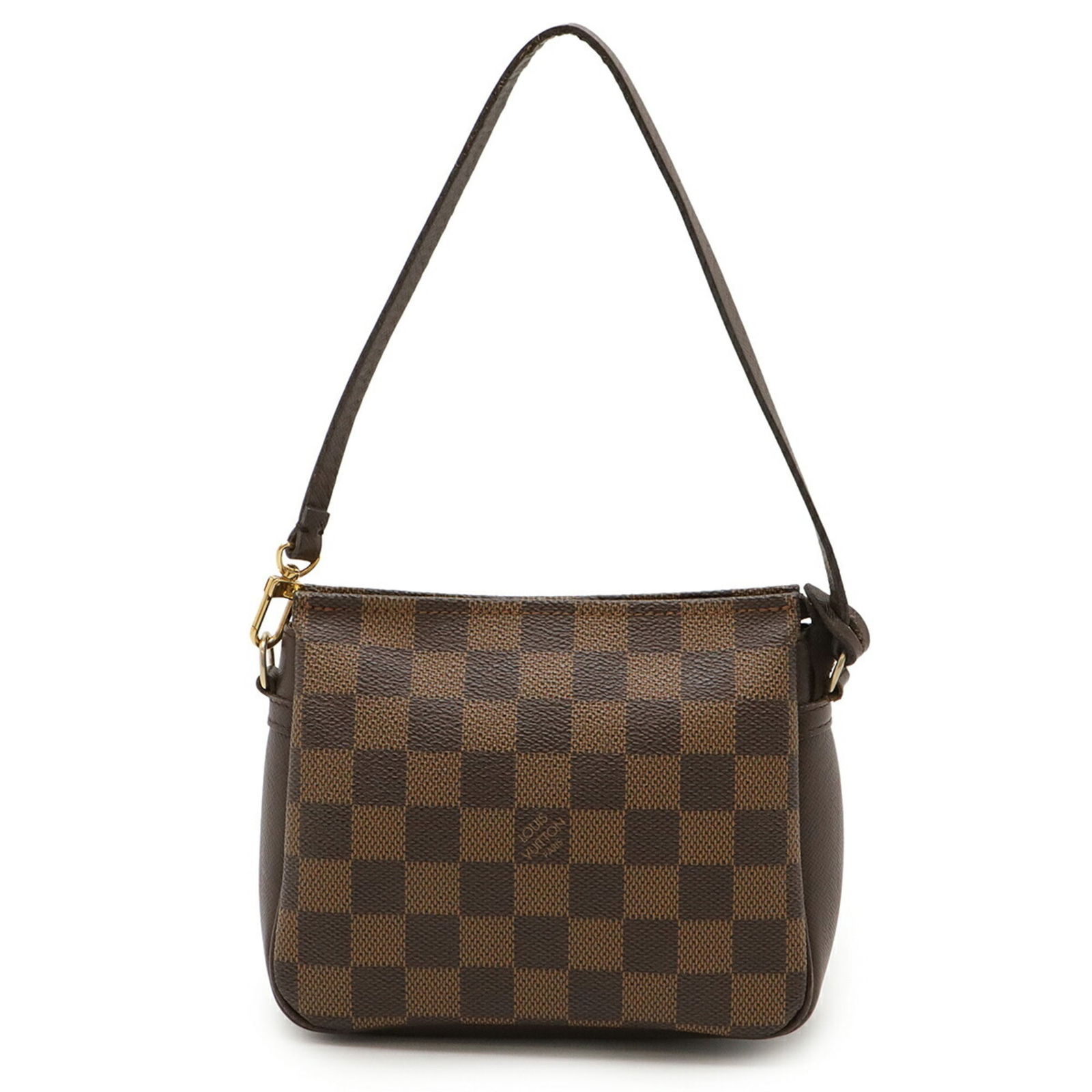 Louis Vuitton Brown Canvas Trousse Cosmetic Pouch from France: Louis Vuitton Brown Canvas Trousse Cosmetic Pouch from France This Louis Vuitton Trousse Make Up Bag features a classic brown canvas exterior and is designed for women. Made in France, it offers a com