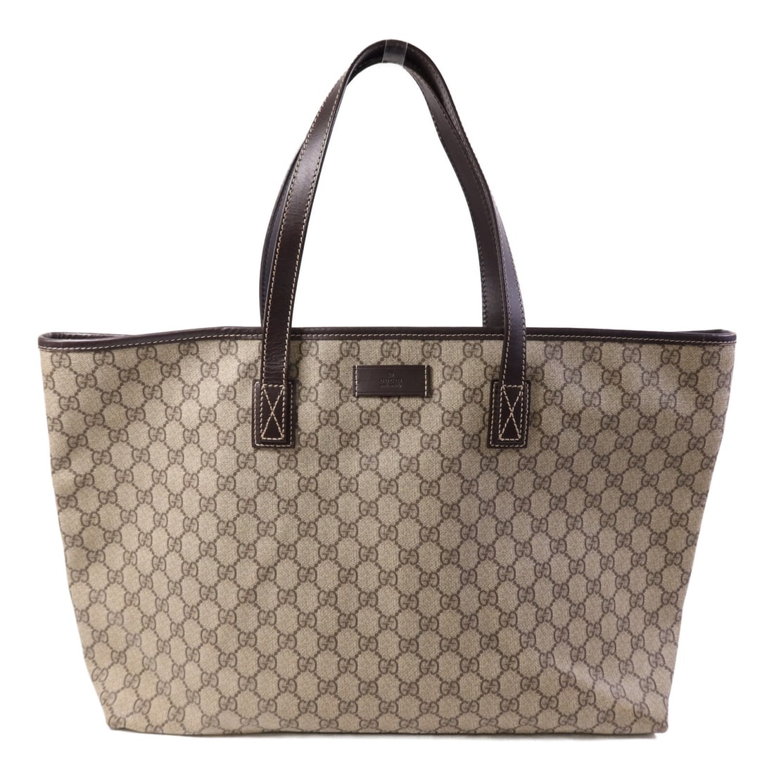 Gucci Brown GG Coated Canvas Shoulder Bag with Silver Hardware 211120: Gucci Brown GG Coated Canvas Shoulder Bag with Silver Hardware 211120 This Gucci GG shoulder bag features a brown PVC coated canvas exterior with silver-tone hardware accents. Crafted in Italy, the ba