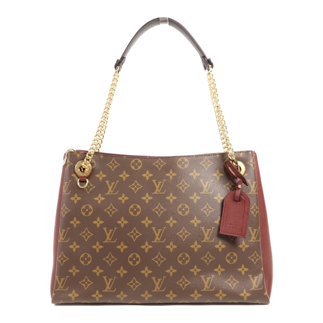 LOUIS VUITTON Surene MM Shoulder Bag Monogram Brown Red: LOUIS VUITTON Surene MM Shoulder Bag Monogram Brown Red Elevate your style with the LOUIS VUITTON Surene MM Shoulder Bag, crafted from durable PVC coated canvas in a classic brown monogram pattern. Th