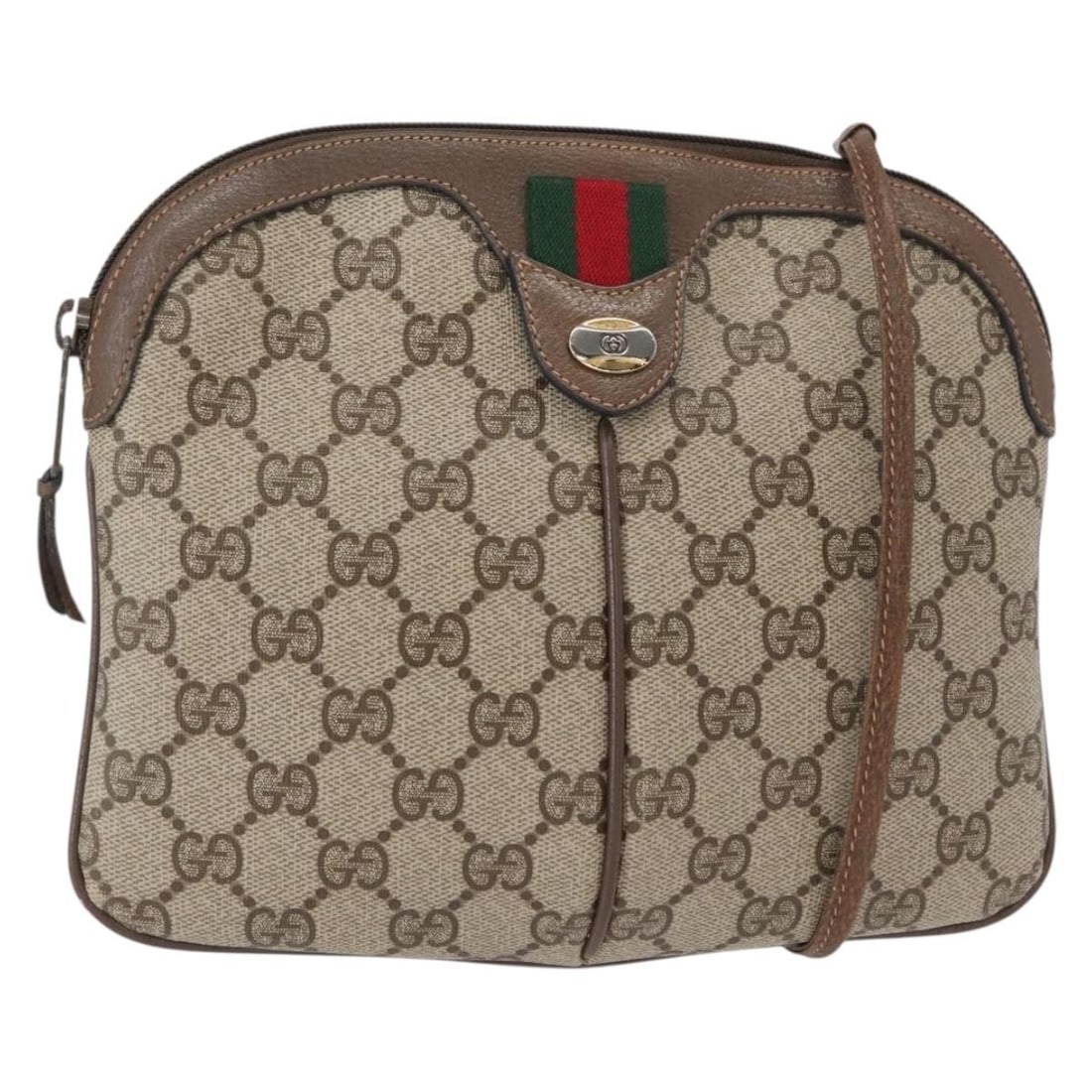 GUCCI GG Supreme Sherry Line Shoulder Bag Beige Gold 904 02 047 Auth: GUCCI GG Supreme Sherry Line Shoulder Bag Beige Gold 904 02 047 Auth This authentic GUCCI GG Supreme Web Sherry Line Shoulder Bag is a stylish accessory crafted from durable GG Canvas in a sophisticat
