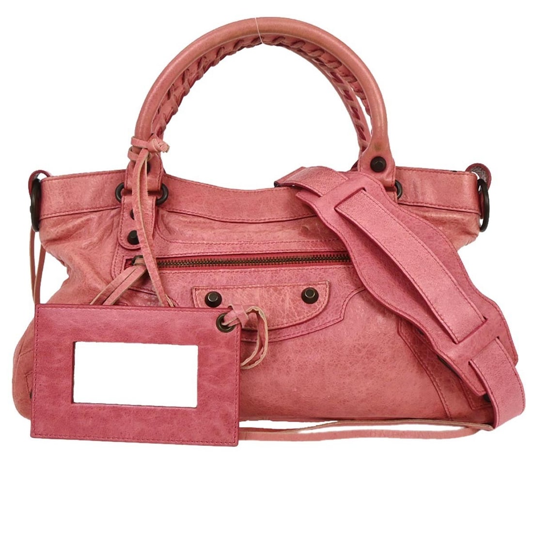 Balenciaga Pink The First 2way Handbag 103208.6603 Casual Leather (1 of 10)