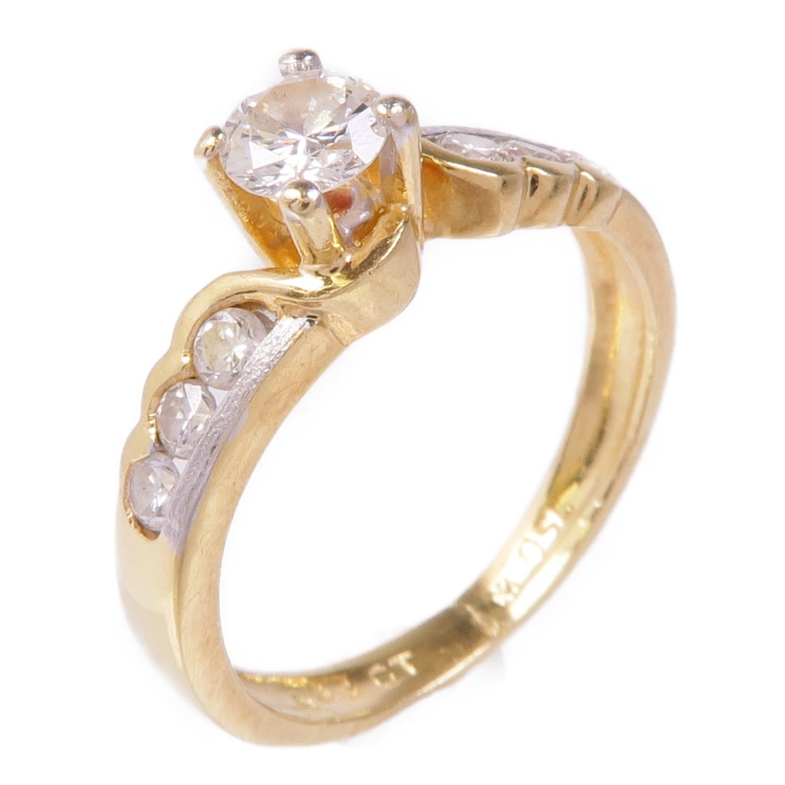Diamond Ring 18K Yellow Gold by JEWELRY US Size 4.75: Diamond Ring 18K Yellow Gold by JEWELRY US Size 4.75 This exquisite ring features a beautiful diamond set in 18K yellow gold, offering a luxurious and timeless appeal. The diamond, with its clear bril
