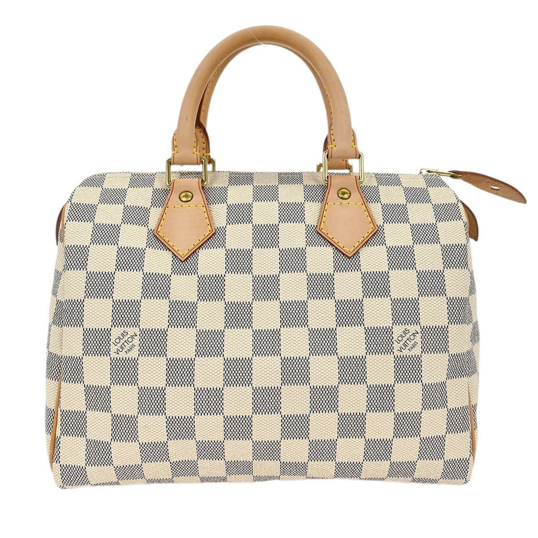 Louis Vuitton Damier Azur Speedy 25 Handbag N41534 Vintage: Louis Vuitton Damier Azur Speedy 25 Handbag N41534 Vintage This iconic Louis Vuitton Damier Azur Speedy 25 handbag is a must-have accessory for any fashion enthusiast. Crafted from durable leather and