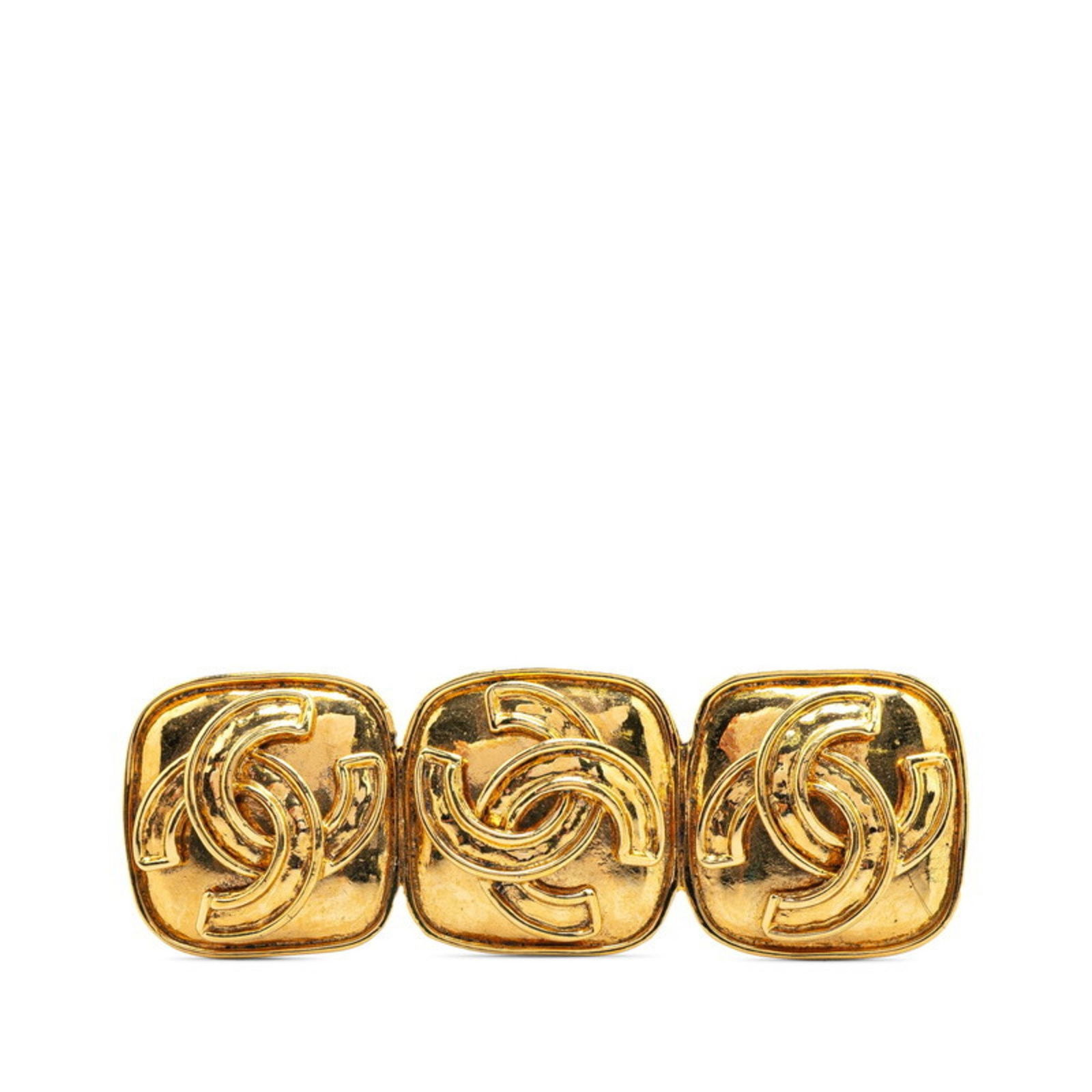 Gold Plated Brooch Chanel Coco Mark French Accessory (1 of 1)