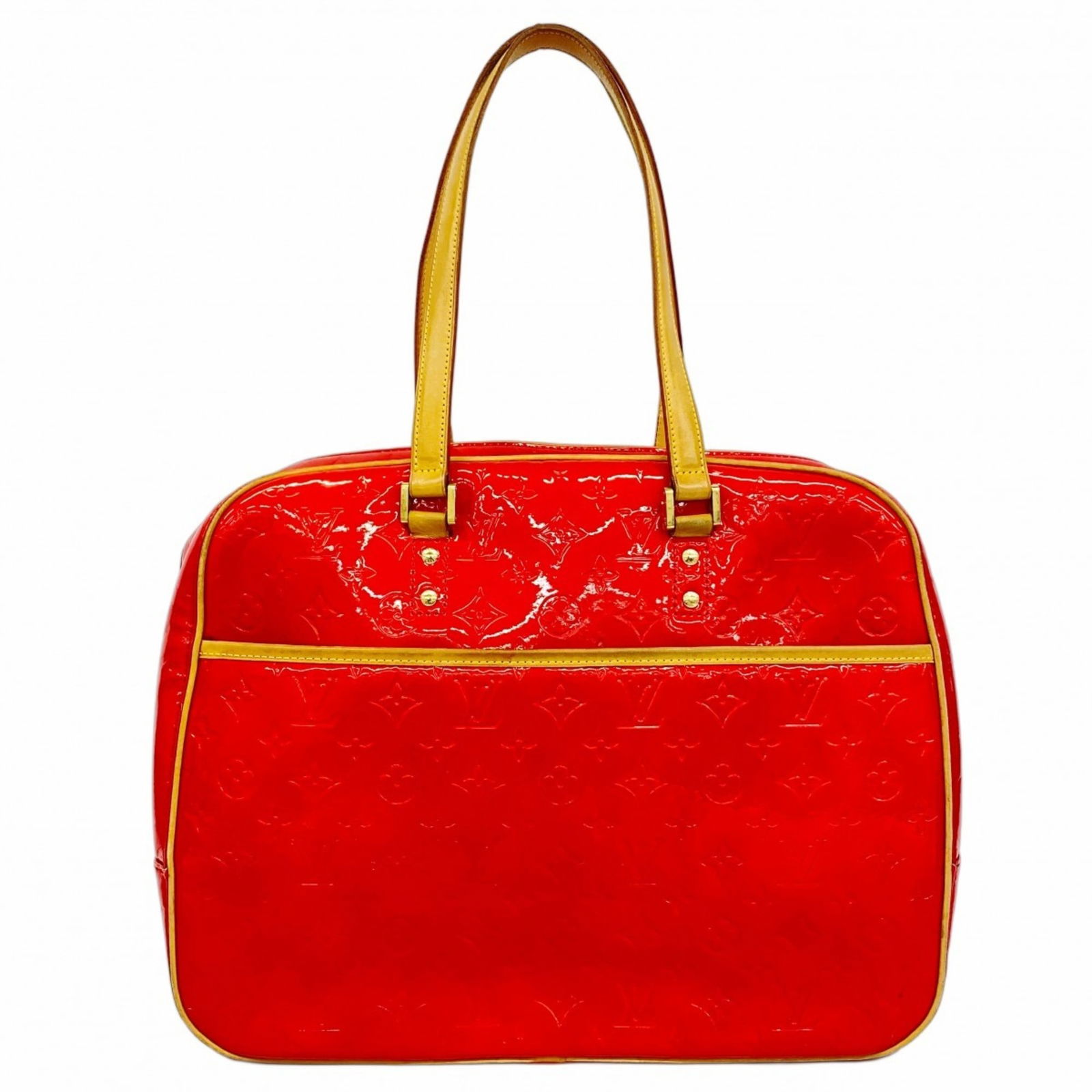 Red Patent Leather Louis Vuitton Sutton Bag from Spain: Red Patent Leather Louis Vuitton Sutton Bag from Spain The Louis Vuitton Sutton is a red patent leather handbag designed for women. Crafted in Spain, this bag features a spacious interior and a modern