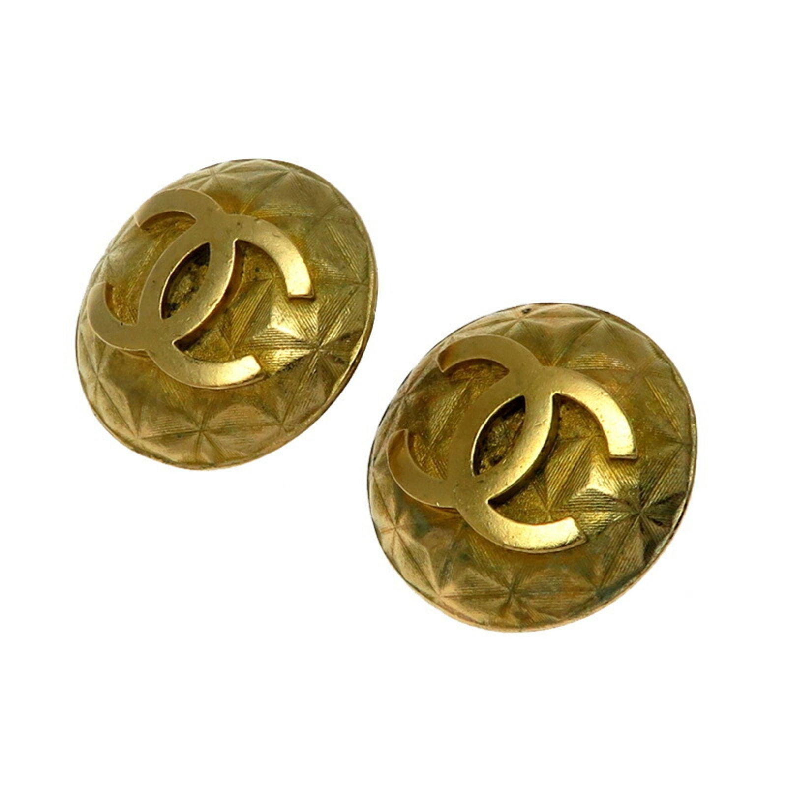 Gold Plated Chanel Coco Mark Brooch Square 21mm France: Gold Plated Chanel Coco Mark Brooch Square 21mm France This Chanel Coco Mark accessory features a gold-plated finish with the signature Coco Mark design. The item is suitable for women and is crafted