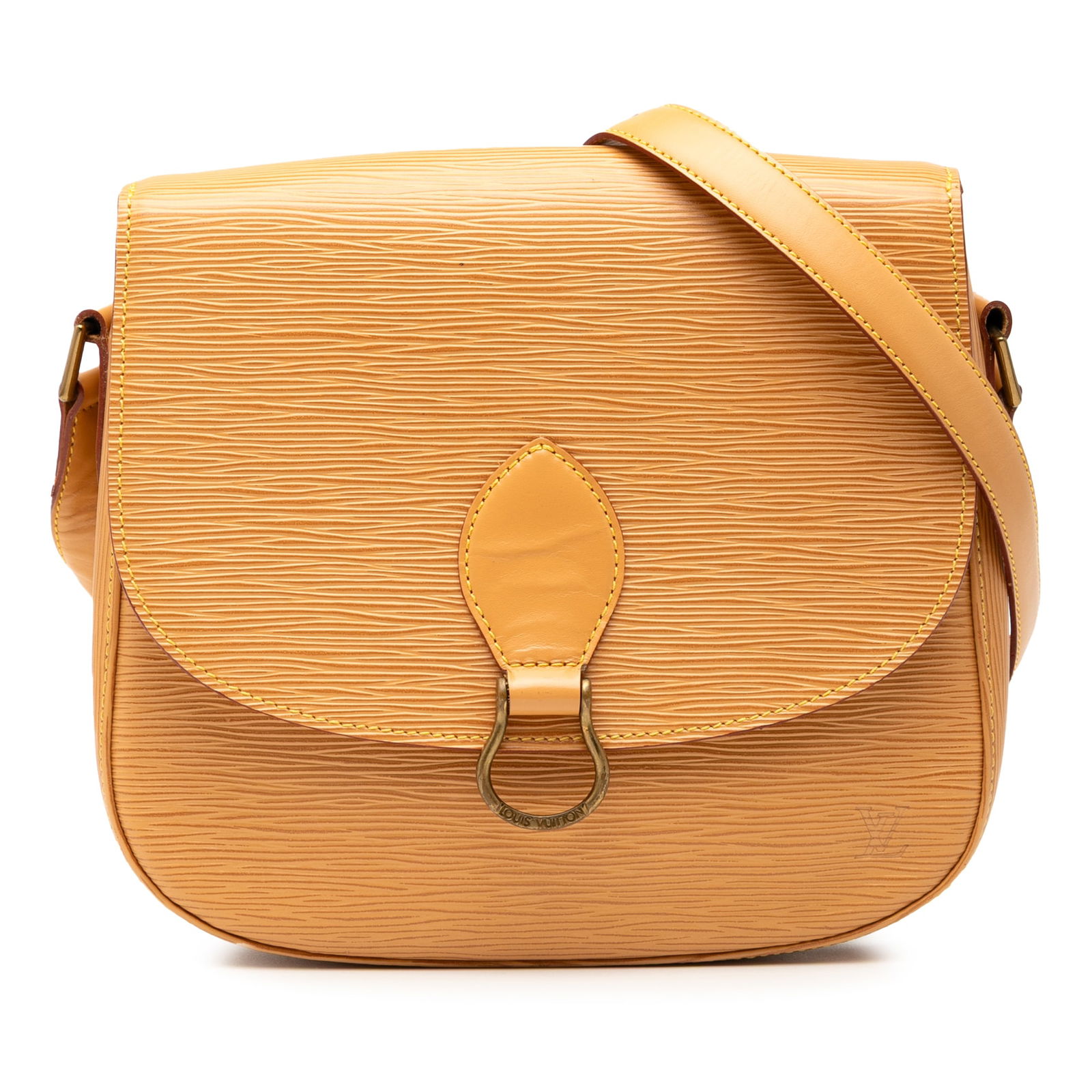 Louis Vuitton Epi Saint Cloud GM Yellow Leather Bag: Louis Vuitton Epi Saint Cloud GM Yellow Leather Bag The Louis Vuitton Epi Saint Cloud GM is a stylish bag crafted from durable epi leather, featuring a vibrant yellow color that adds a pop to any outf