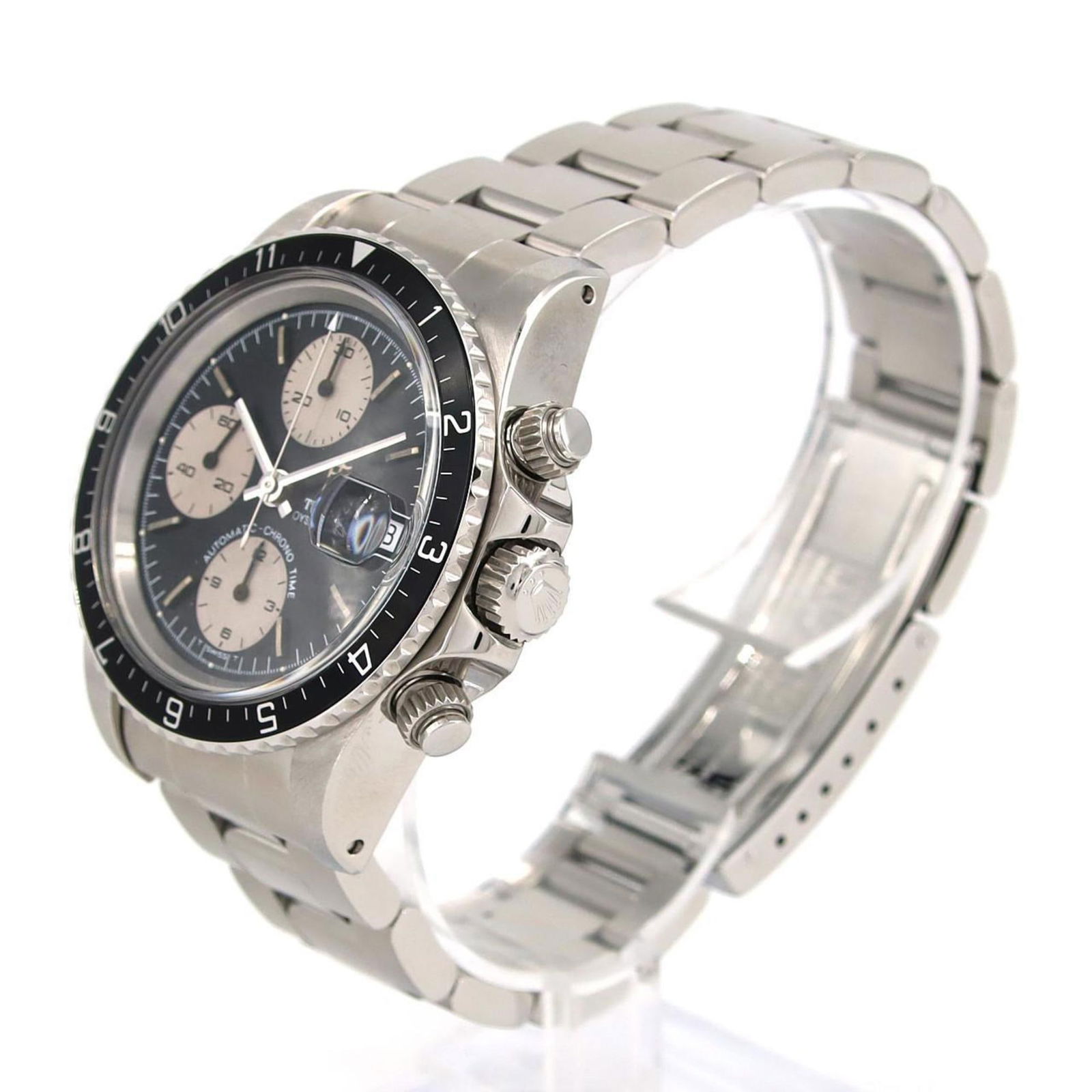 Steel Men's Tudor Oysterdate Black Dial Swiss Watch 40mm: Steel Men's Tudor Oysterdate Black Dial Swiss Watch 40mm This Tudor Oysterdate wristwatch features a black dial and a stainless steel case, with a 40mm case diameter and a 19.5cm bracelet length. The