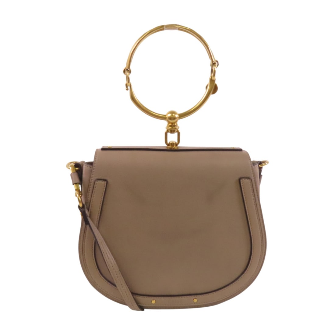 Chloe Nile 2way Shoulder Bag Calfskin Leather Grey GHW (1 of 18)