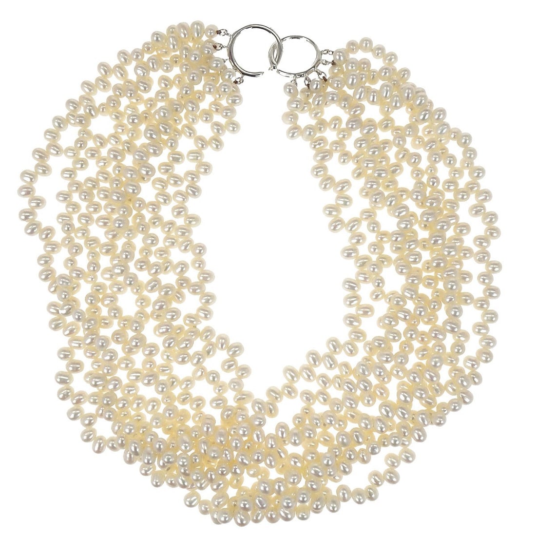 Paloma Picasso Torsade Silver Necklace with Freshwater Pearls by Tiffany & Co. (1 of 4)