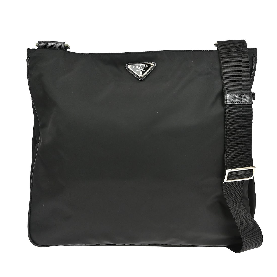 PRADA Black Nylon Shoulder Bag 165 VA0220 Made in Italy: PRADA Black Nylon Shoulder Bag 165 VA0220 Made in Italy This stylish PRADA shoulder bag is crafted from high-quality black nylon, making it a versatile accessory for casual occasions. The medium-sized