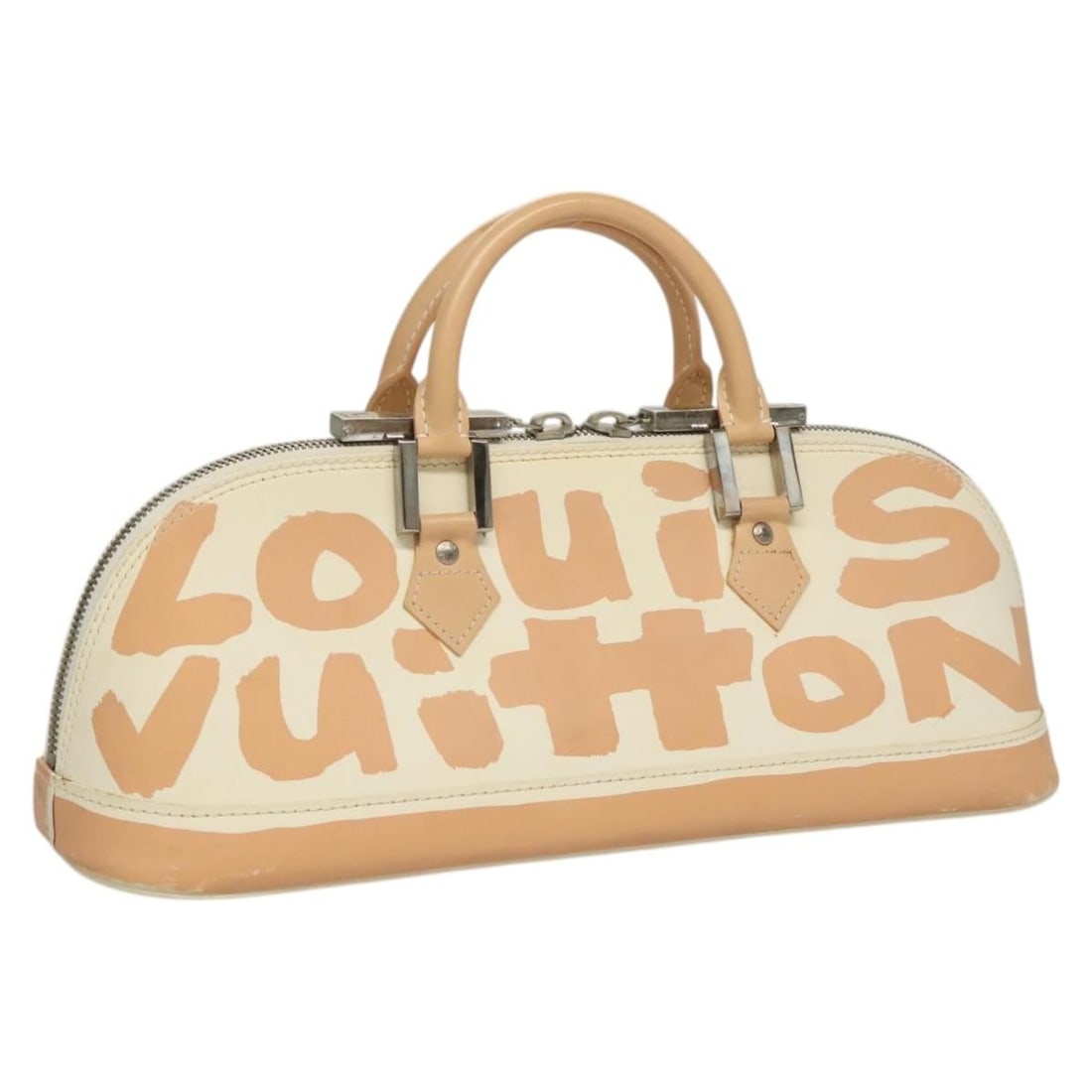 Louis Vuitton Graffiti Alma Horizontal Hand Bag White Orange M92176 Auth (1 of 18)