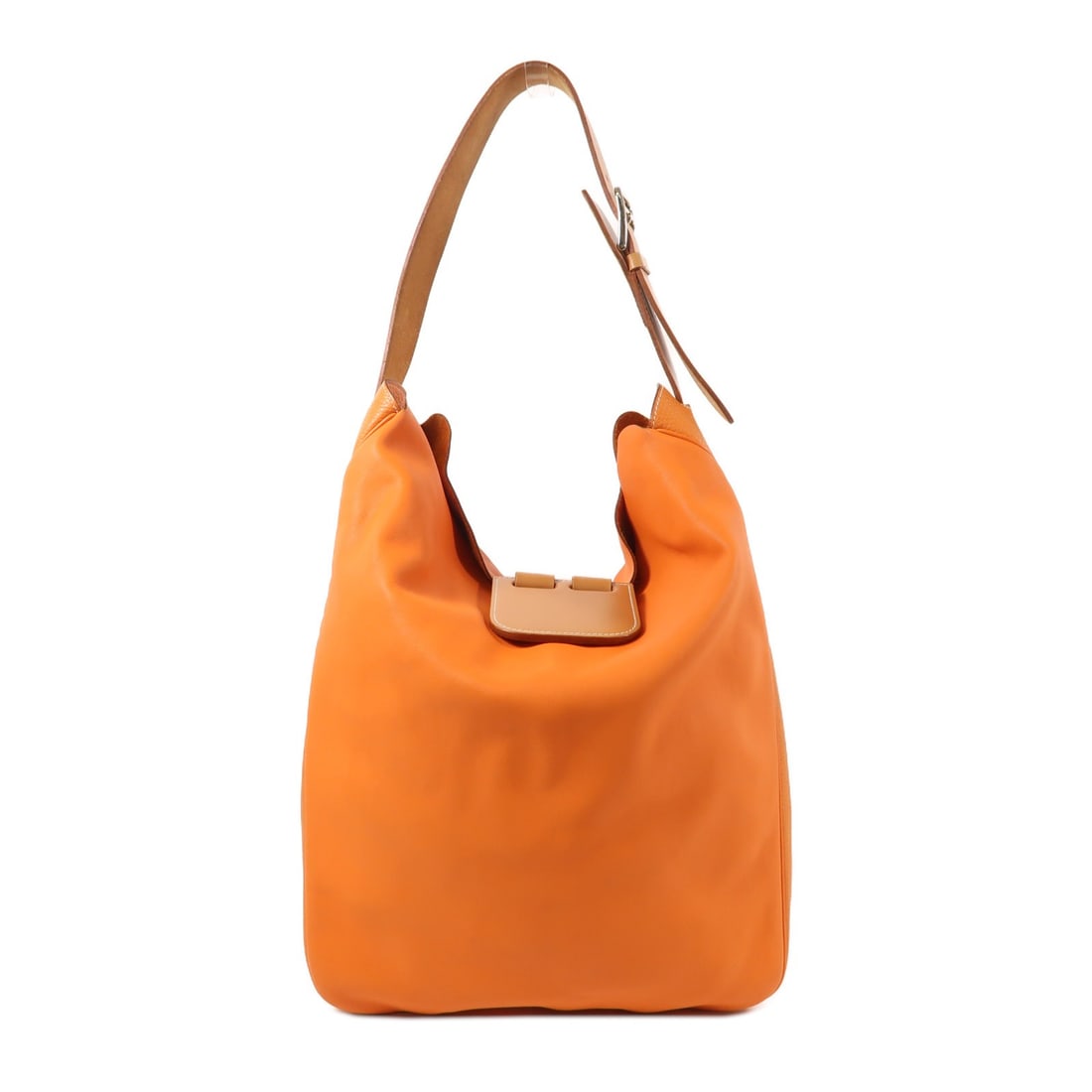 HERMES Virevolte 24 Shoulder Bag Swift Leather Orange PHW (1 of 12)