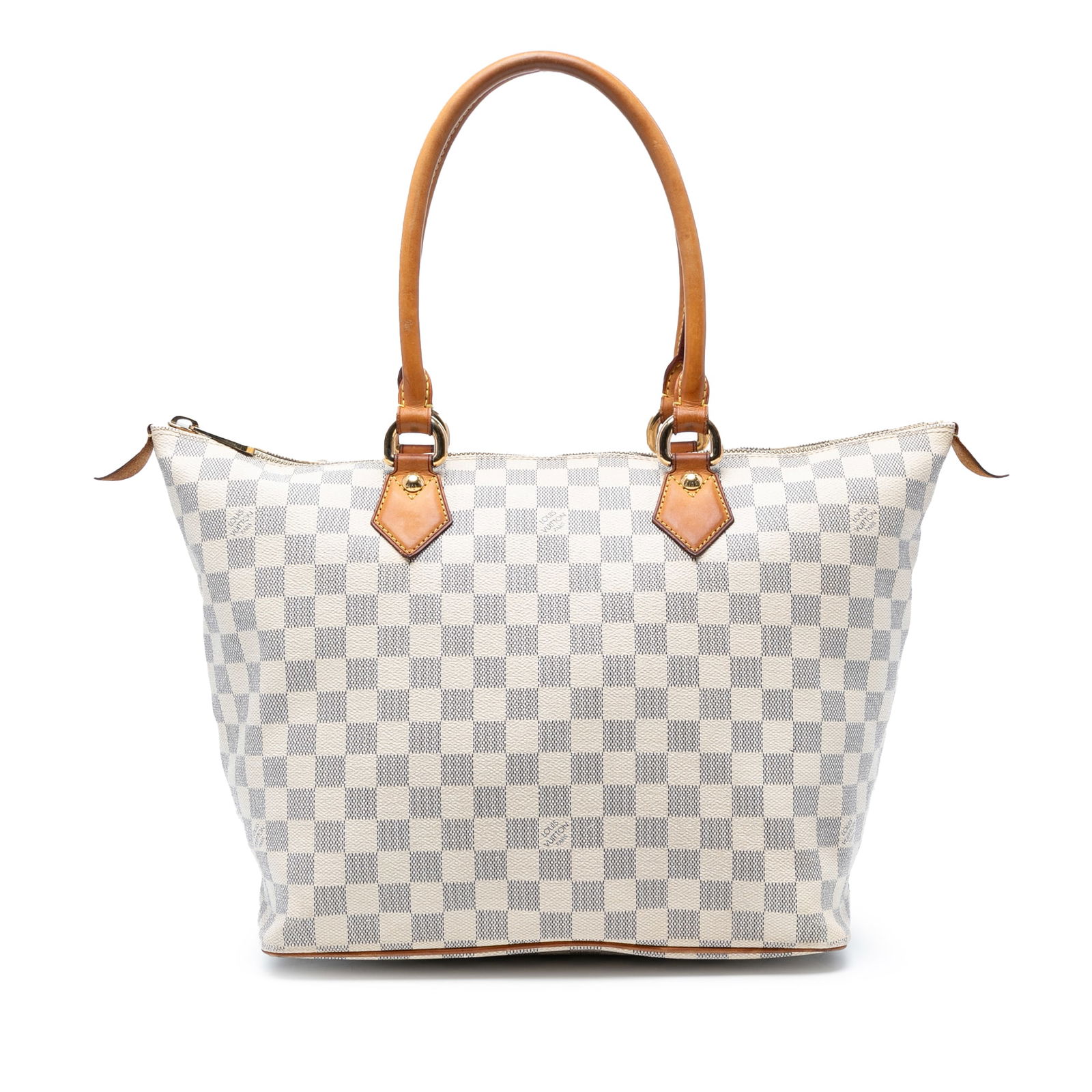 Louis Vuitton Damier Azur Saleya MM Bag with Vachetta Handles (1 of 7)