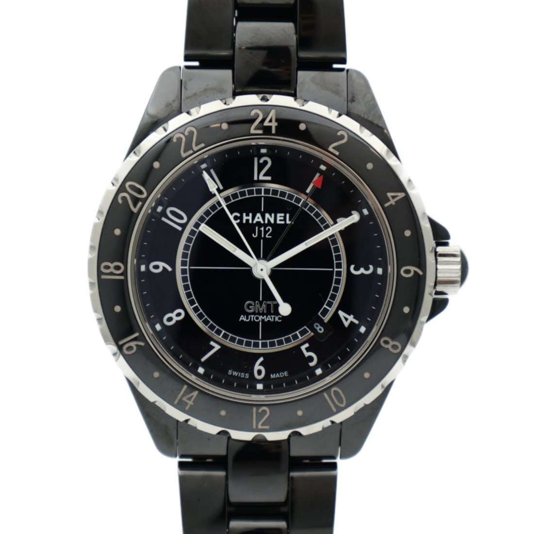 CHANEL J12 GMT Automatic Ceramic Black Wristwatch 100M Waterproof (1 of 17)