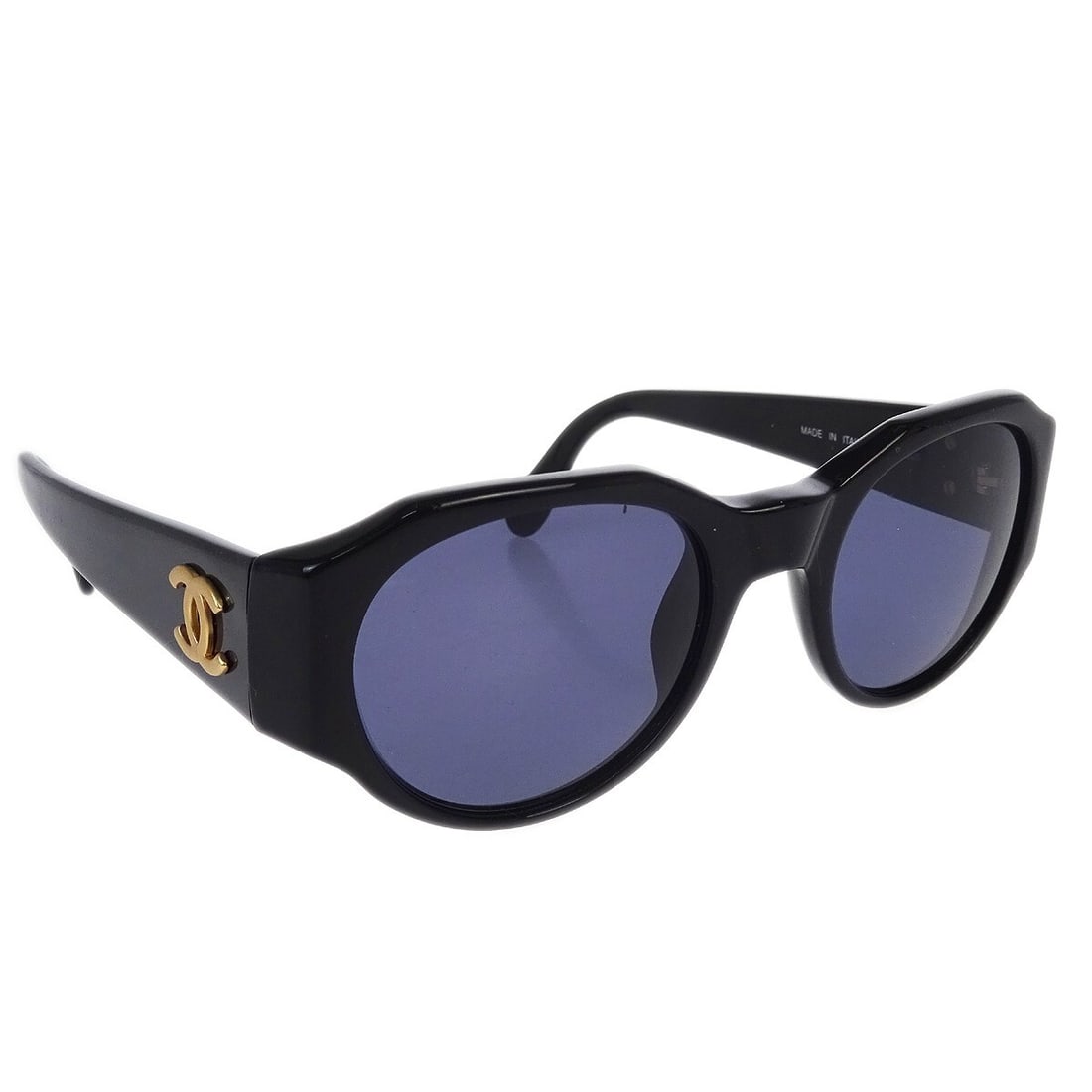 Chanel CC Logos Black Sunglasses Acrylic Frame 130mm Temple (1 of 7)