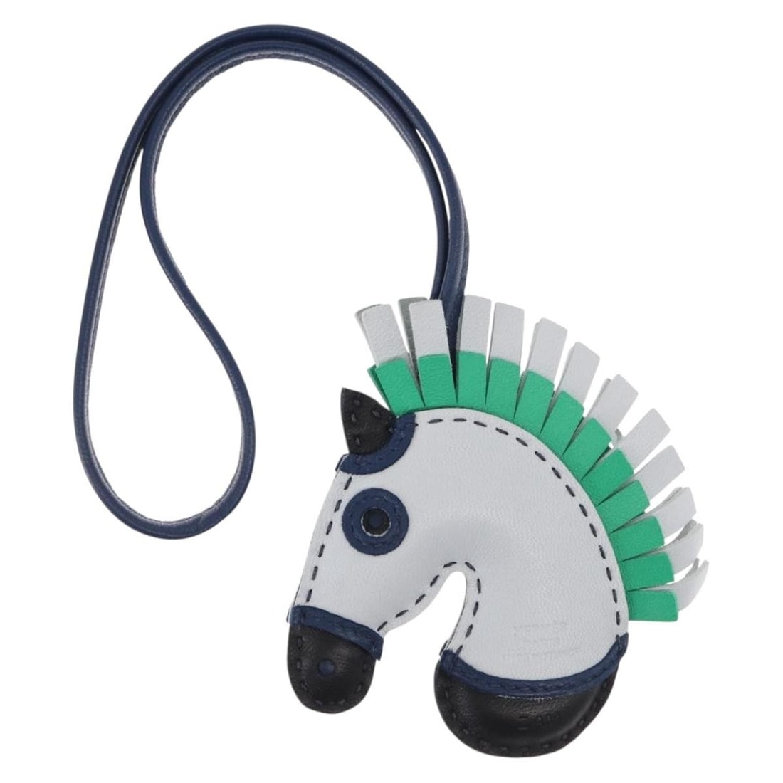 Hermes Camayil Anjomilo Light Blue Leather Bag Charm with Box: Hermes Camayil Anjomilo Light Blue Leather Bag Charm with Box This Hermes ZZ Camayil Anjomilo charm features light blue leather and comes in excellent, un-used condition. Made in France, it serves as