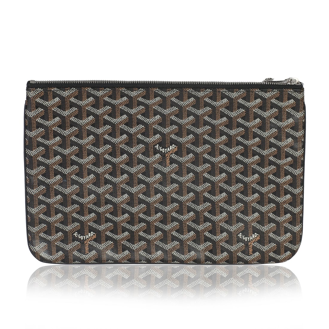 Senat MM black coated canvas clutch by Goyard with zip closure (1 of 8)