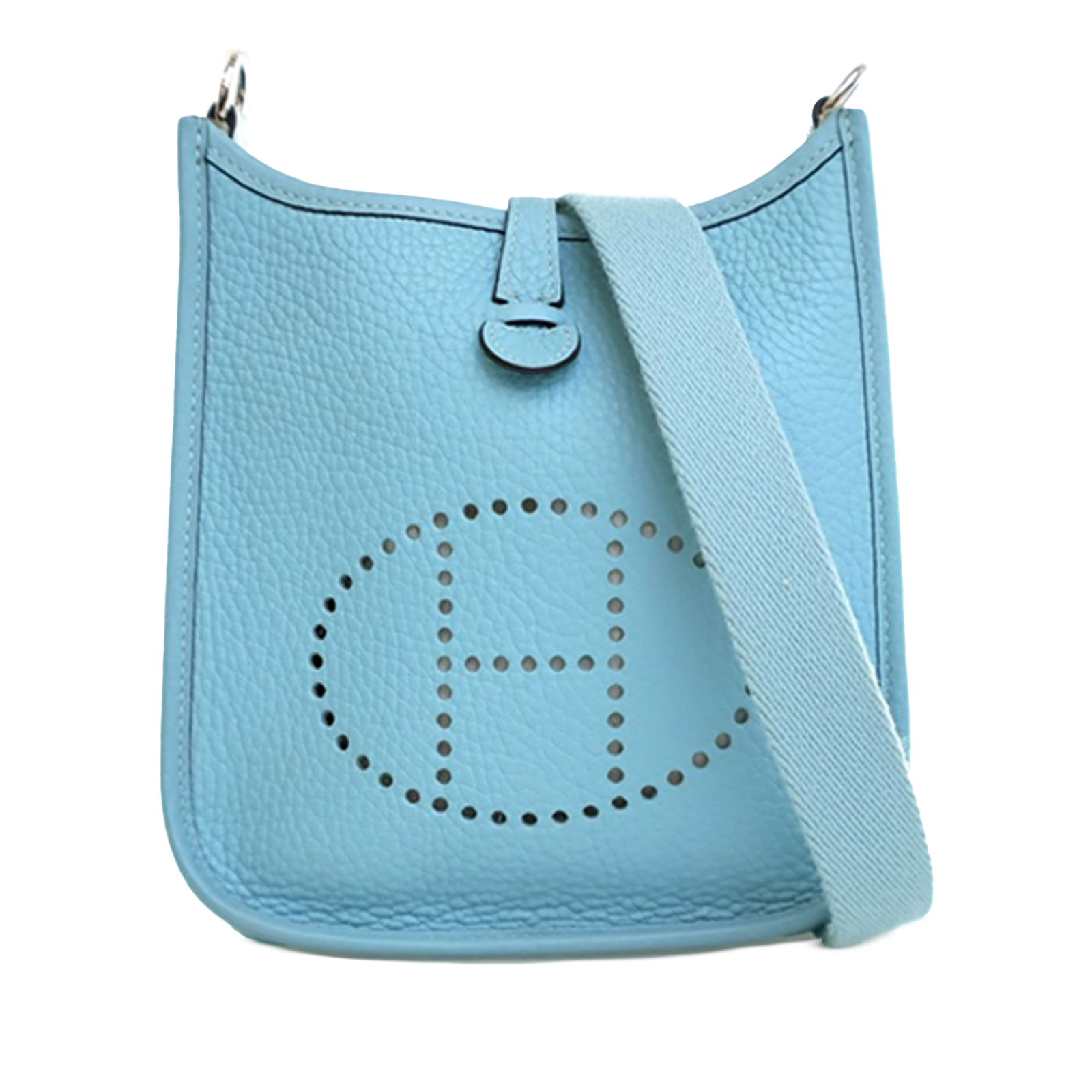 Hermes Clemence Evelyne TPM 16 Blue Leather Bag (1 of 15)