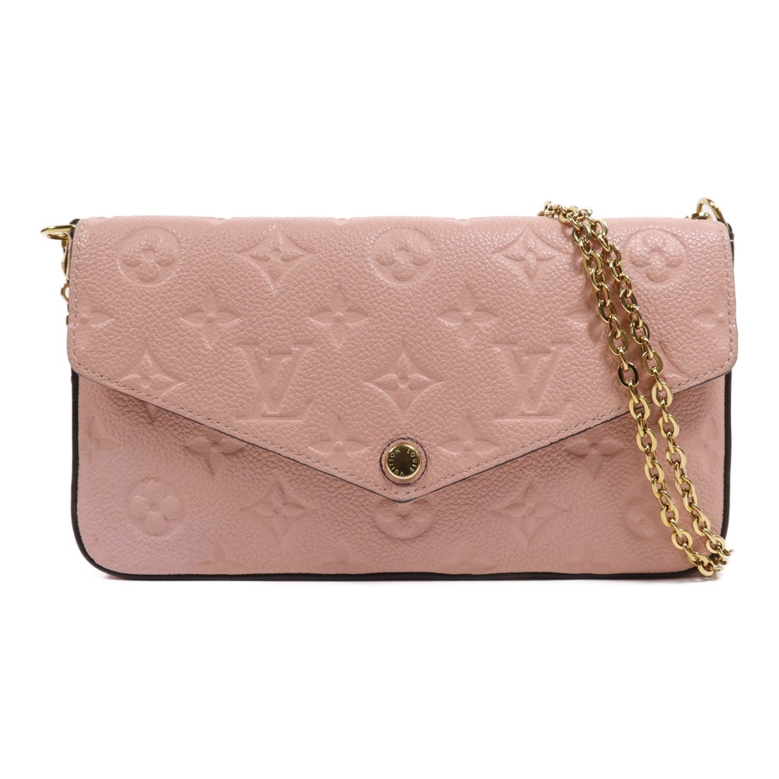 LOUIS VUITTON Pochette Felissie M62467 Pink Epi Shoulder Bag: LOUIS VUITTON Pochette Felissie M62467 Pink Epi Shoulder Bag Introducing the LOUIS VUITTON Pochette Felissie M62467, a chic shoulder bag crafted from premium calfskin (cowhide) in a vibrant pink hue.