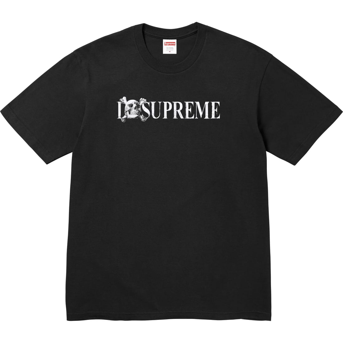 Black Cotton T-Shirt with Skull Graphic by Supreme Size Medium (1 of 1)