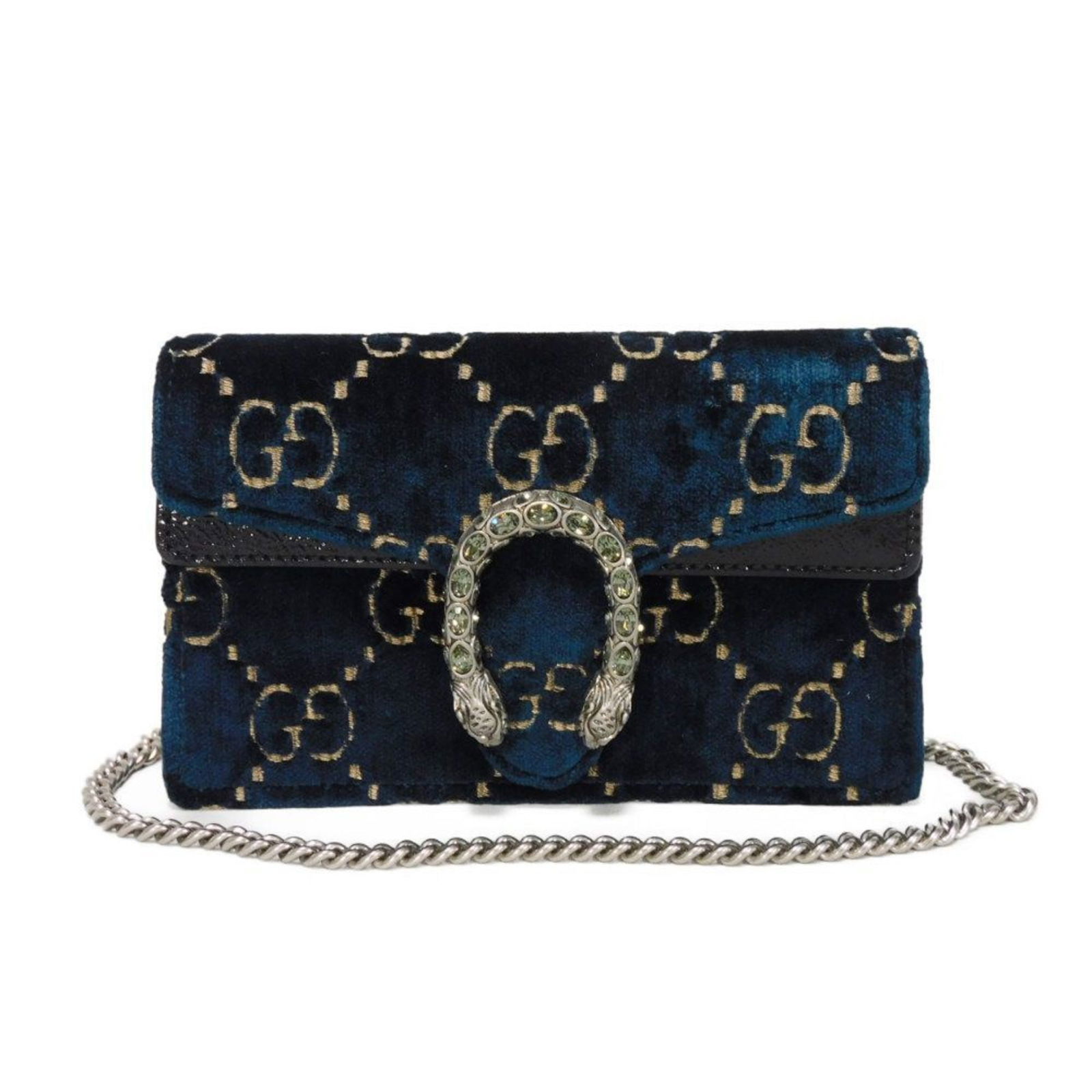 Gucci Dionysus Blue Velvet Mini Shoulder Bag: Gucci Dionysus Blue Velvet Mini Shoulder Bag This Gucci Dionysus handbag features a blue velvet exterior and is designed for women. It showcases a compact silhouette and is crafted in Italy. The bag d