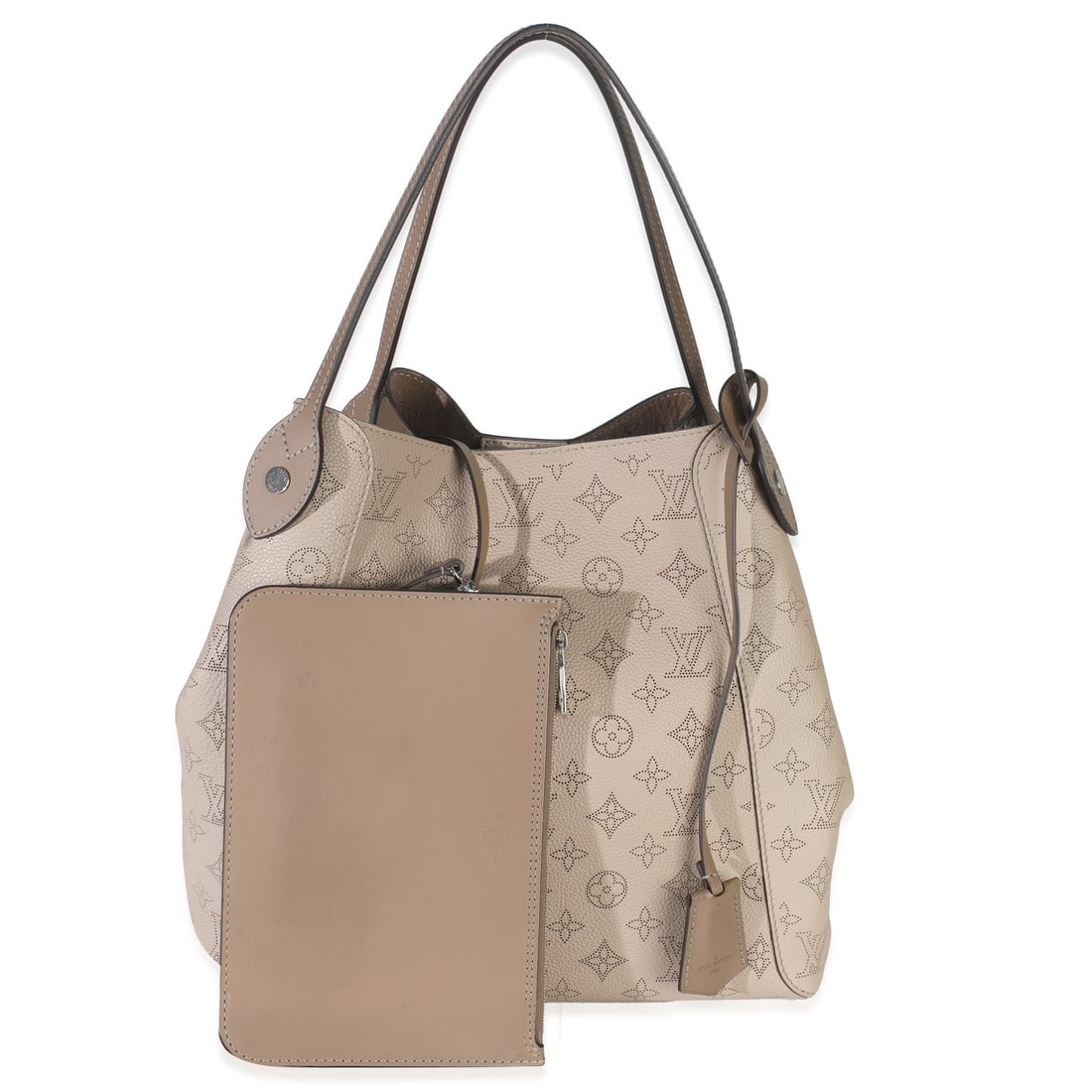 Louis Vuitton Hina MM Galet Monogram Shoulder Bag with Accessories: Louis Vuitton Hina MM Galet Monogram Shoulder Bag with Accessories The Louis Vuitton Galet Monogram Mahina Hina MM is an elegant shoulder bag crafted in France from luxurious leather in a sophisticate