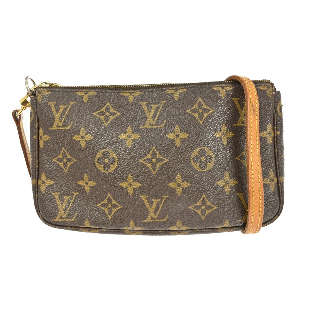 Louis Vuitton Monogram Pochette Accessoires M51980 Small Top Handle Bag: Louis Vuitton Monogram Pochette Accessoires M51980 Small Top Handle Bag This Louis Vuitton Monogram Pochette Accessoires handbag features the iconic monogram canvas leather exterior in brown. Designed