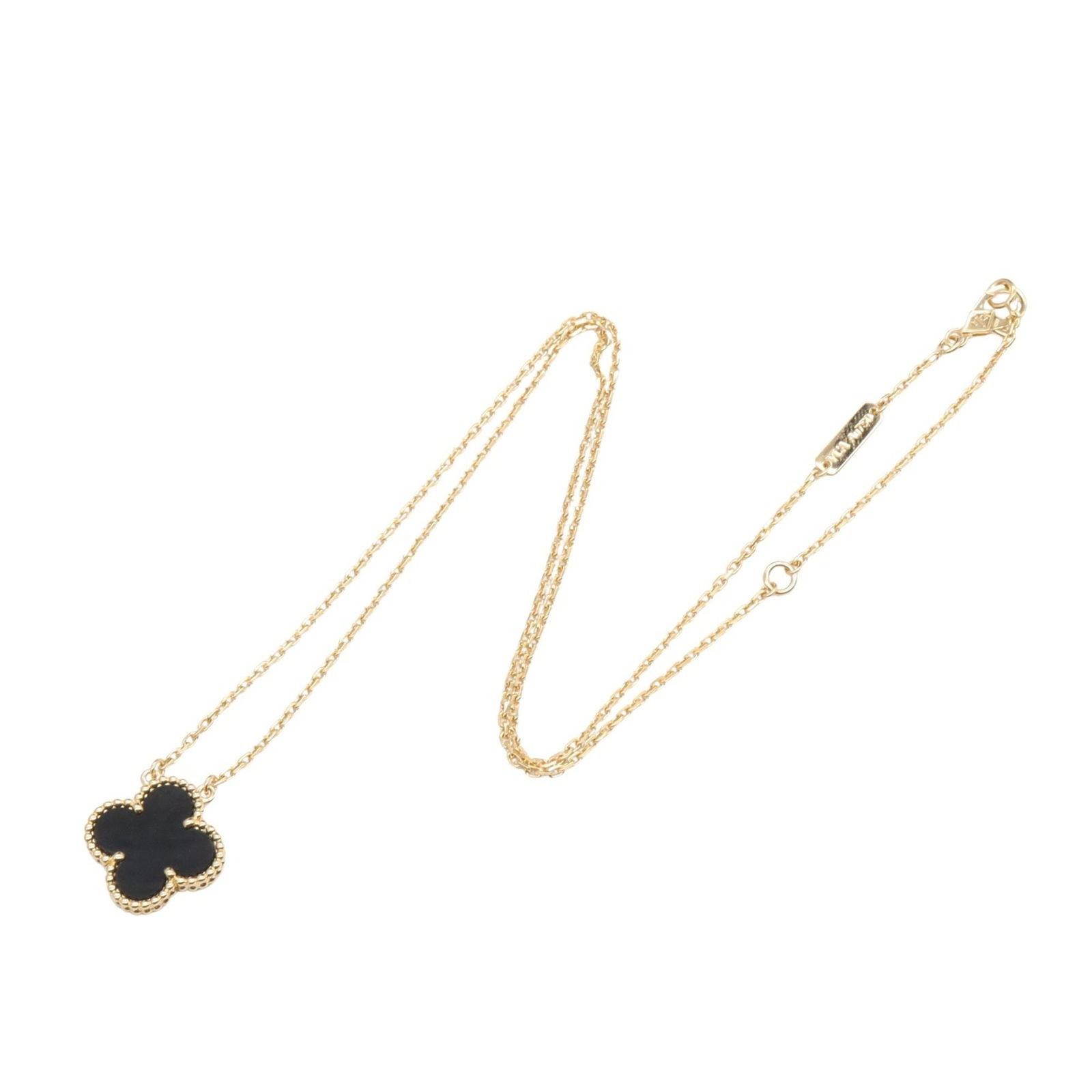 Vintage Alhambra Yellow Gold Necklace by Van Cleef & Arpels: Vintage Alhambra Yellow Gold Necklace by Van Cleef & Arpels This Van Cleef & Arpels Vintage Alhambra necklace features a classic design crafted from yellow gold. The necklace has an adjustable length