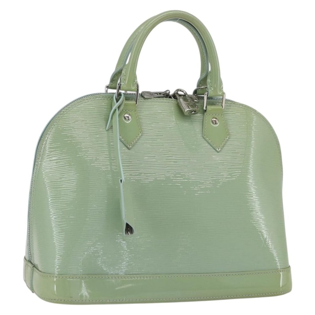 Louis Vuitton Alma PM Epi Electric Amand Patent Leather M40625 Handbag with Accessories: Louis Vuitton Alma PM Epi Electric Amand Patent Leather M40625 Handbag with Accessories This Louis Vuitton Alma PM handbag from the Epi Electric collection is crafted in patent leather in the Amand co