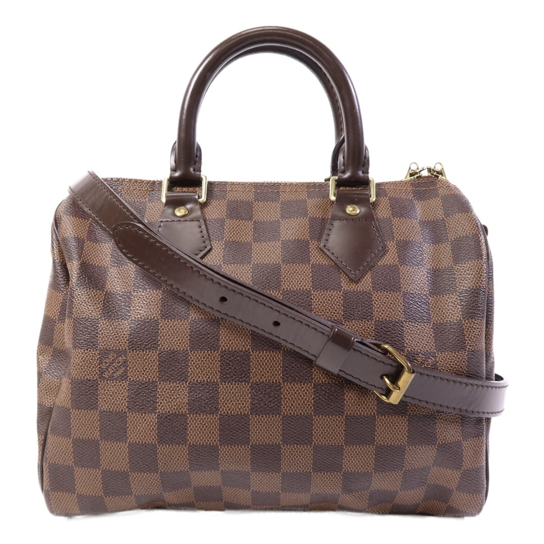Louis Vuitton Damier Speedy Bandouliere 25 Brown Canvas Shoulder Bag N41181 (1 of 15)