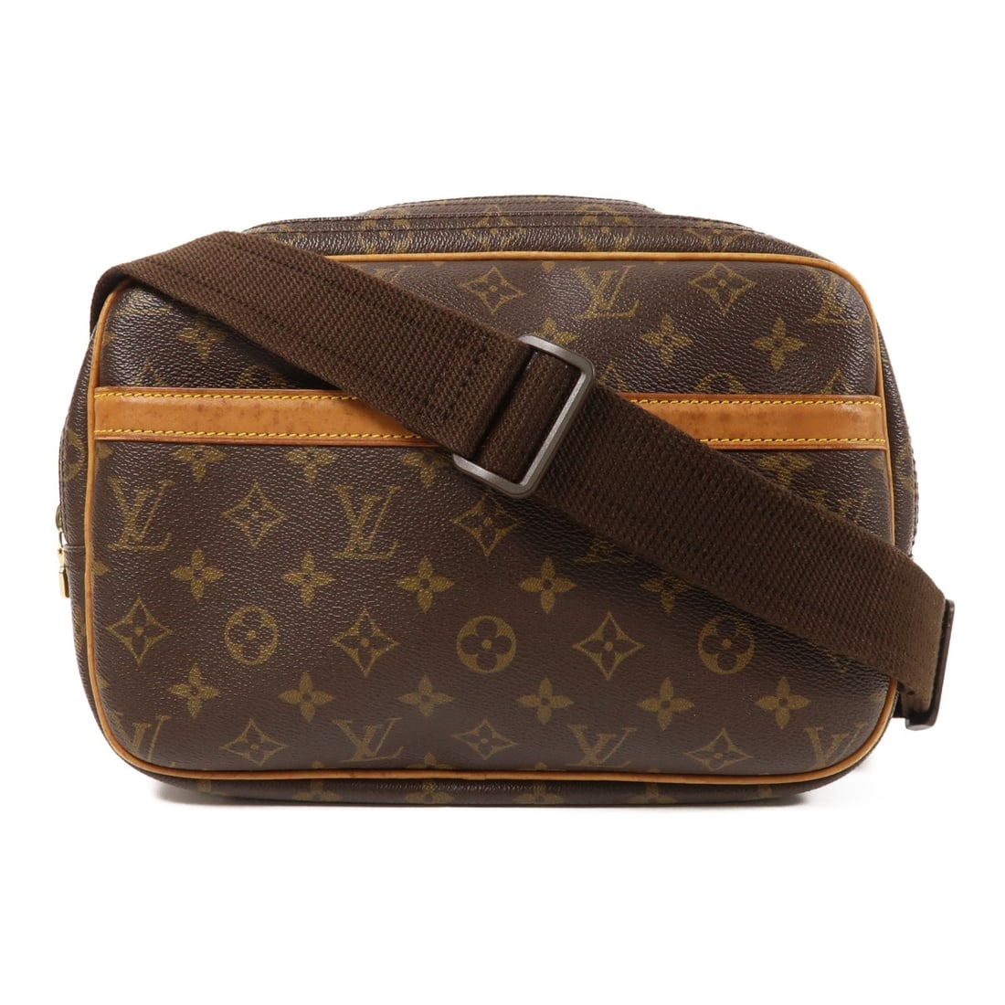 LOUIS VUITTON Reporter PM Shoulder Bag Monogram Brown GHW M45254 (1 of 13)