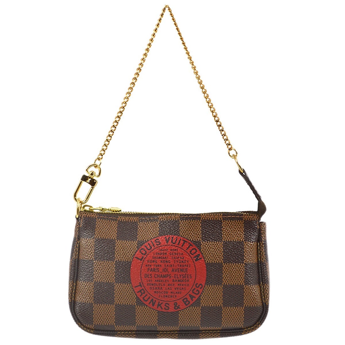 Louis Vuitton Damier Mini Pochette Accessoires Handbag N58011: Louis Vuitton Damier Mini Pochette Accessoires Handbag N58011 Introducing the Louis Vuitton Damier T&B Mini Pochette Accessoires Handbag, a stylish accessory that blends functionality with luxury. Thi