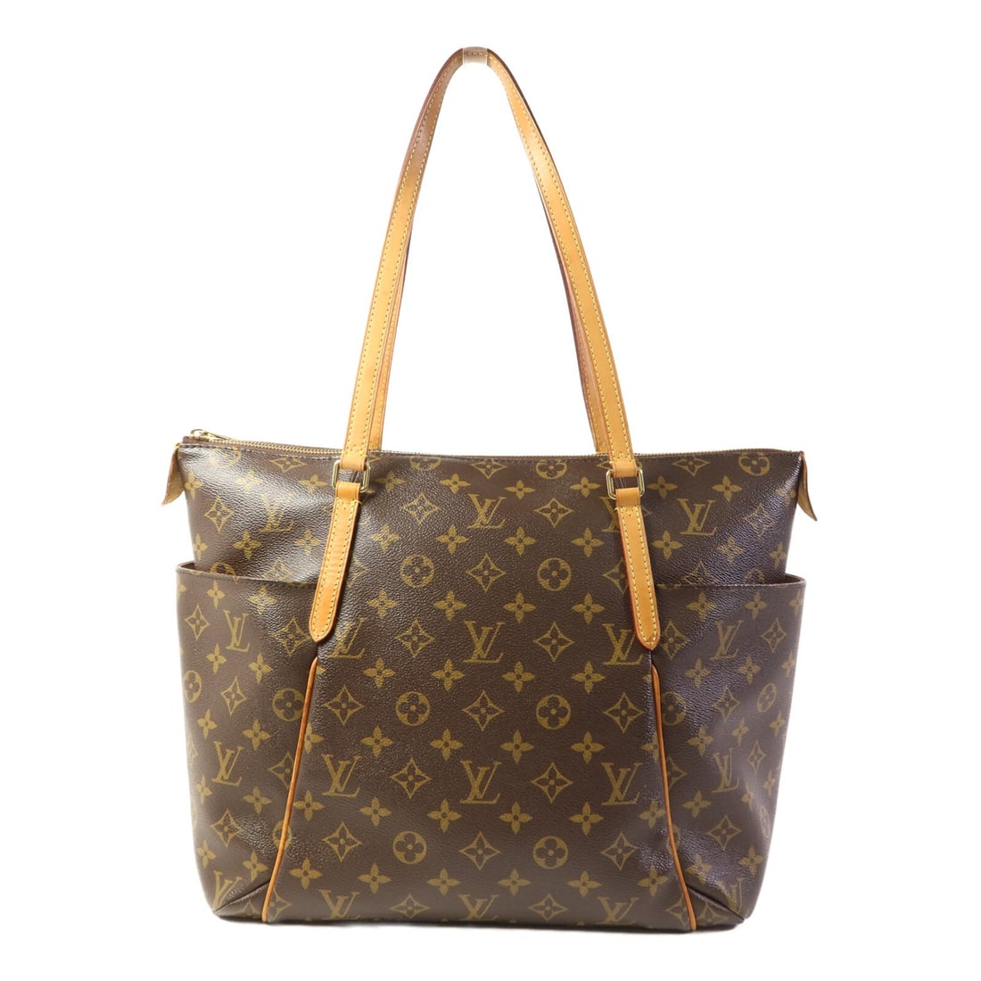 LOUIS VUITTON Totally MM GHW Tote Bag M56689 Monogram Brown: LOUIS VUITTON Totally MM GHW Tote Bag M56689 Monogram Brown This Louis Vuitton Totally MM Shoulder Tote Bag combines classic elegance with practical design. Crafted from durable PVC coated canvas, it