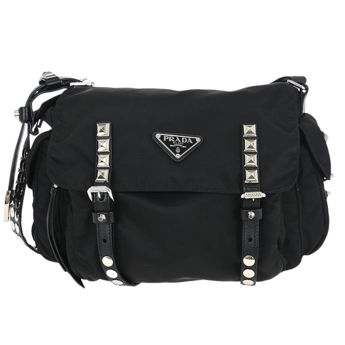 Prada Black Nylon Shoulder Bag 11x8x5 Italy (1 of 10)