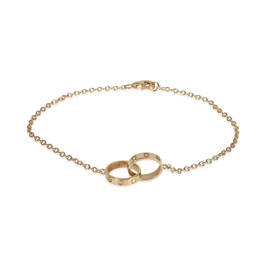 Cartier Love Collection 18k Yellow Gold 7.5 Inch Bracelet with Box: Cartier Love Collection 18k Yellow Gold 7.5 Inch Bracelet with Box This Cartier Love bracelet is crafted from 18k yellow gold and features a lobster claw clasp. Part of the iconic Love collection, it