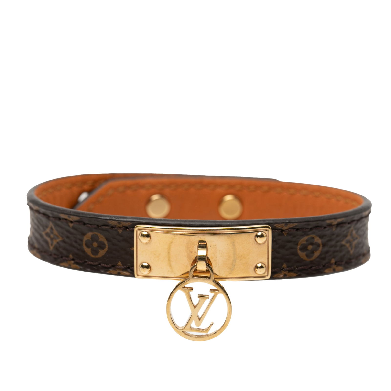 Louis Vuitton Monogram Logomania brown bracelet with gold tone hardware (1 of 8)