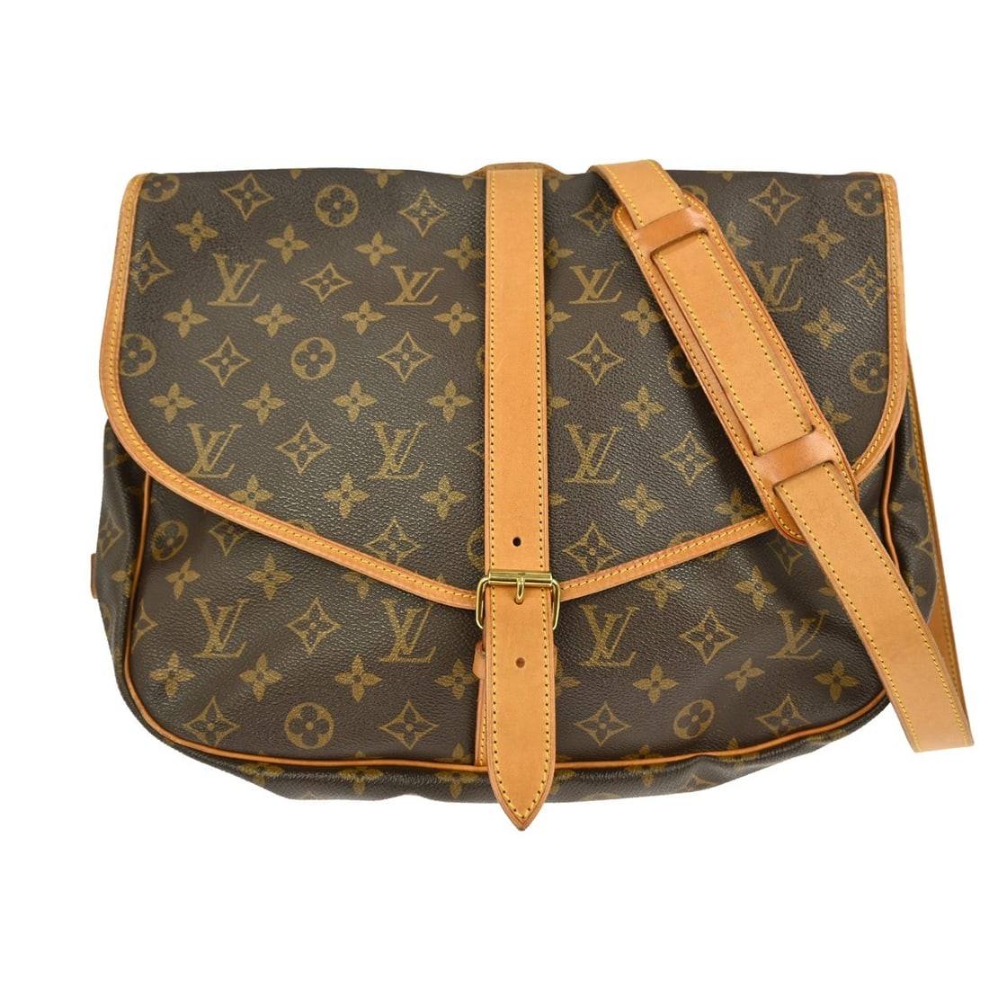 Louis Vuitton Saumur 35 Monogram Canvas Leather Vintage Shoulder Bag: Louis Vuitton Saumur 35 Monogram Canvas Leather Vintage Shoulder Bag The Louis Vuitton Saumur 35 Shoulder Bag is a vintage piece crafted from signature Monogram canvas leather, making it both stylish