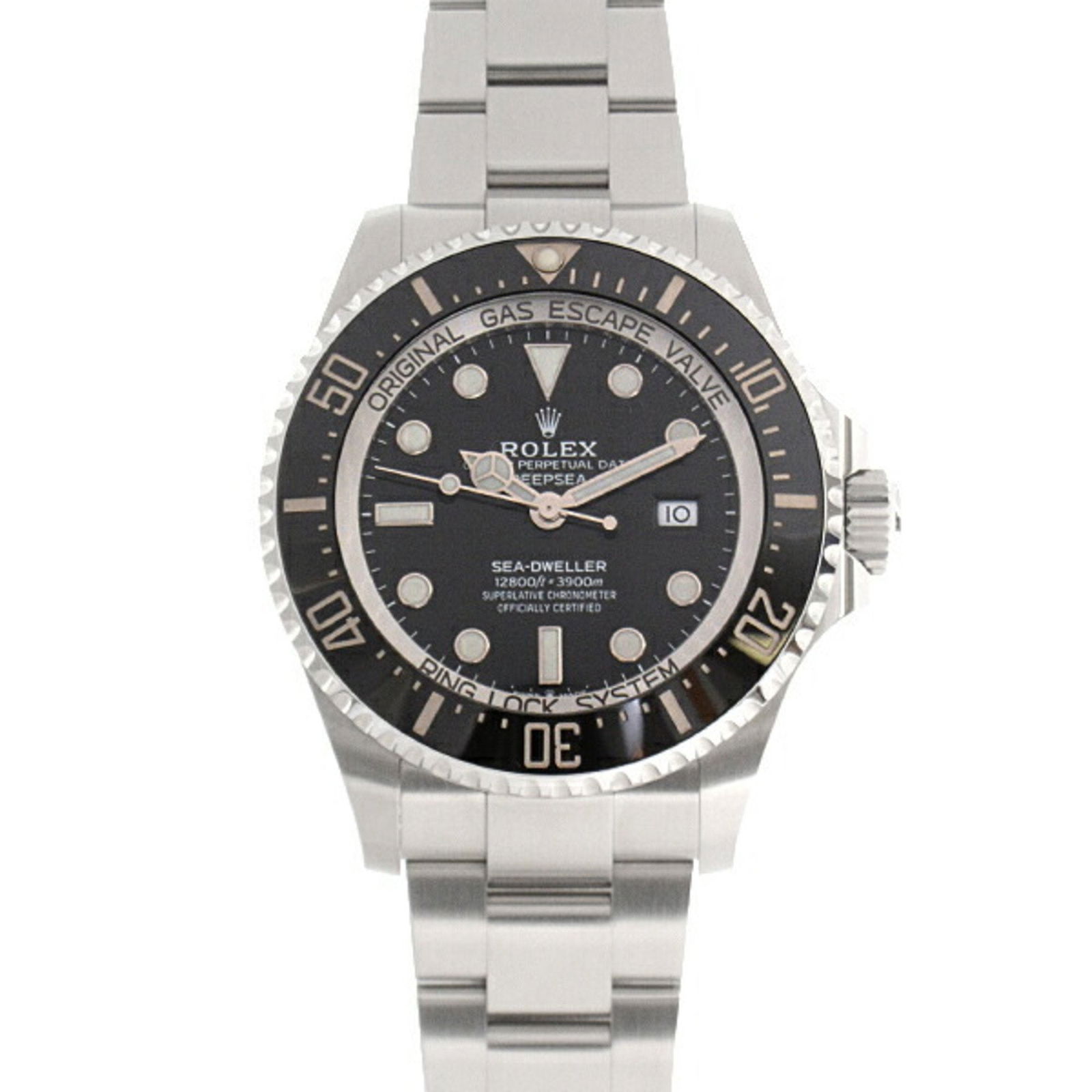 Sea-Dweller Steel Men's Watch with Black Dial by Rolex: Sea-Dweller Steel Men's Watch with Black Dial by Rolex This Rolex Sea-Dweller wristwatch features a black dial and a robust steel case, designed for men. Manufactured in Switzerland, it offers excepti
