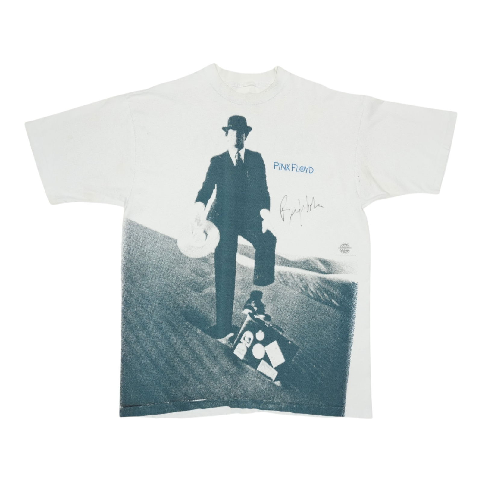 Vintage 1994 Pink Floyd Wish You Were Here White Cotton Band Shirt: Vintage 1994 Pink Floyd Wish You Were Here White Cotton Band Shirt This is an original vintage 1994 Pink Floyd Wish You Were Here shirt featuring front and back graphics. Made from 100% cotton, the sh