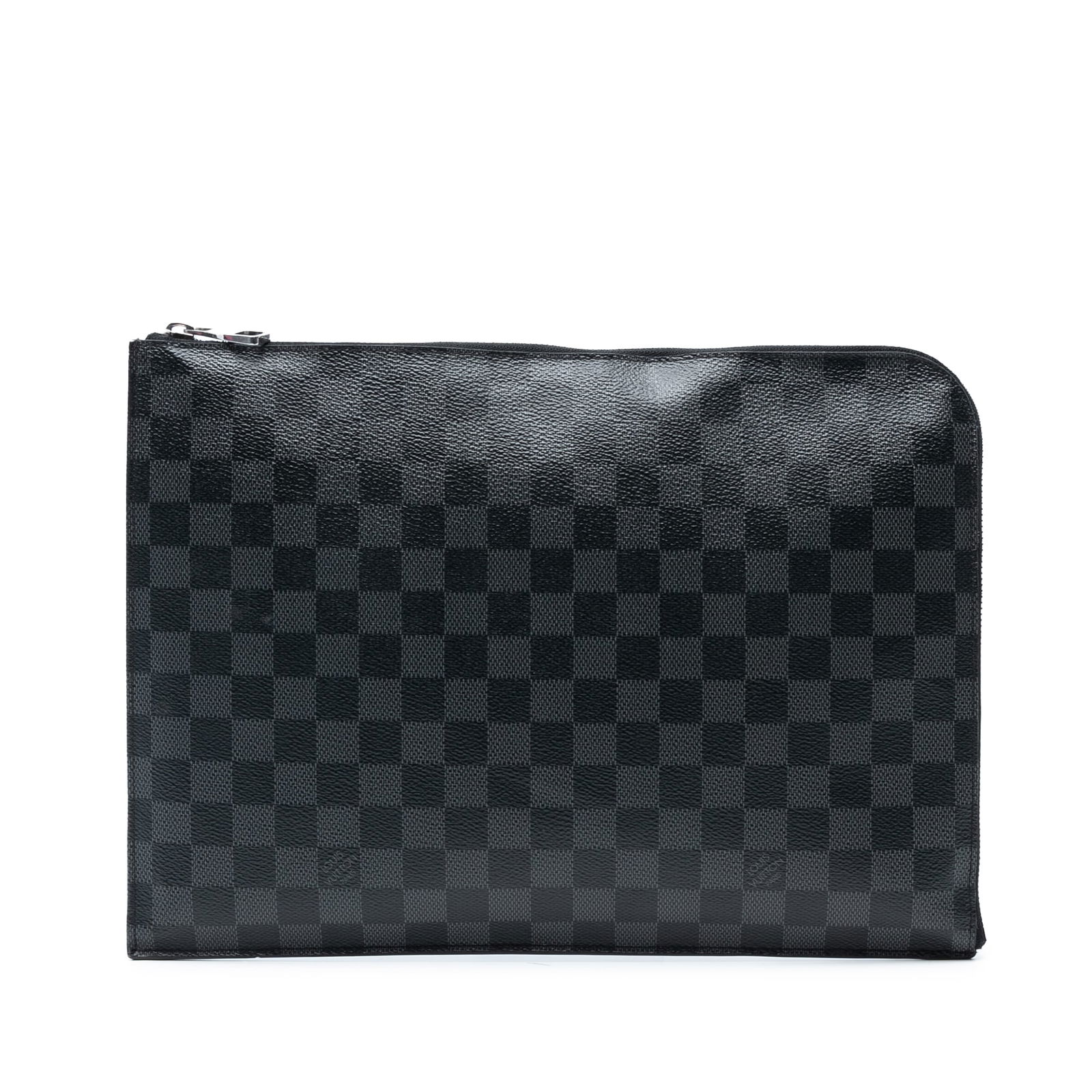 Louis Vuitton Damier Graphite Pochette Jour GM Black Fabric Bag: Louis Vuitton Damier Graphite Pochette Jour GM Black Fabric Bag The Louis Vuitton Damier Graphite Pochette Jour GM is a stylish and functional bag designed for versatility. Crafted from durable damier