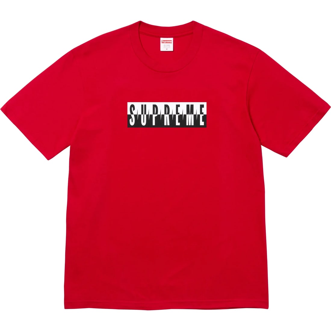 Red Split Design Supreme T-Shirt in Extra Large Cotton (1 of 2)