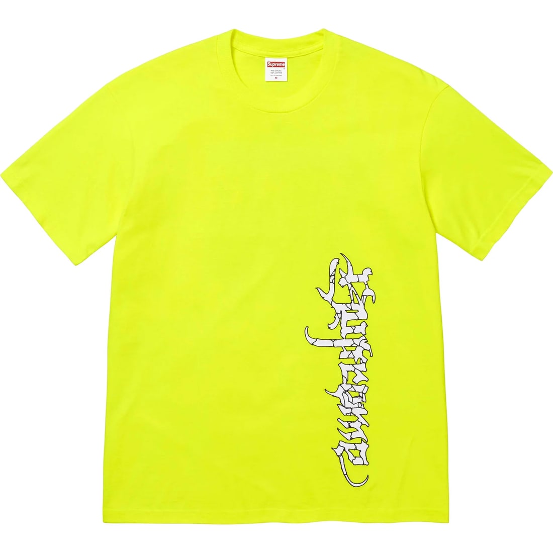 Supreme Satan Graphic T-Shirt in Fluorescent Yellow Medium (1 of 2)