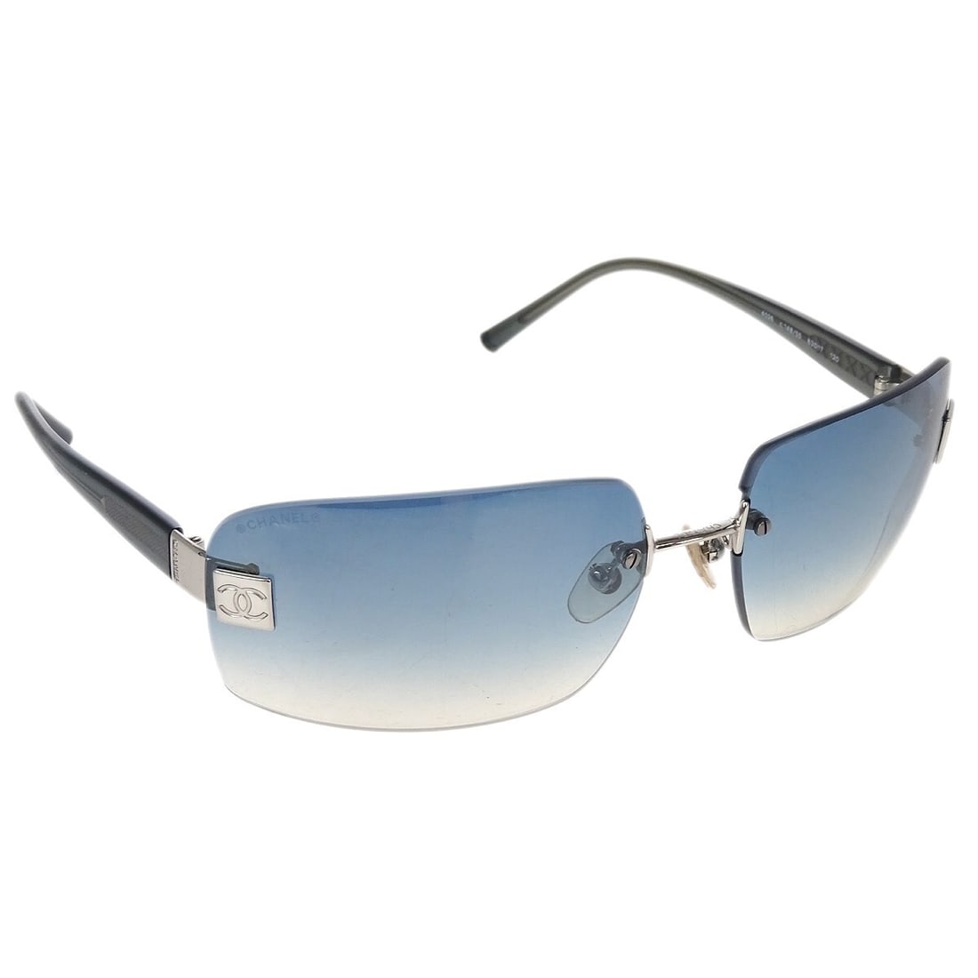 Chanel CC Logos Gray Sunglasses Acrylic Frame 120mm (1 of 7)