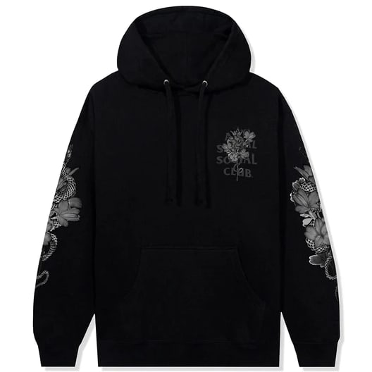 Hokkaido Graphic Black Hoodie by Anti Social Social Club Limited Edition: Hokkaido Graphic Black Hoodie by Anti Social Social Club Limited Edition This Anti Social Social Club Hokkaido Black Hoodie offers a relaxed, unisex fit and is crafted from 100% heavyweight cotton for