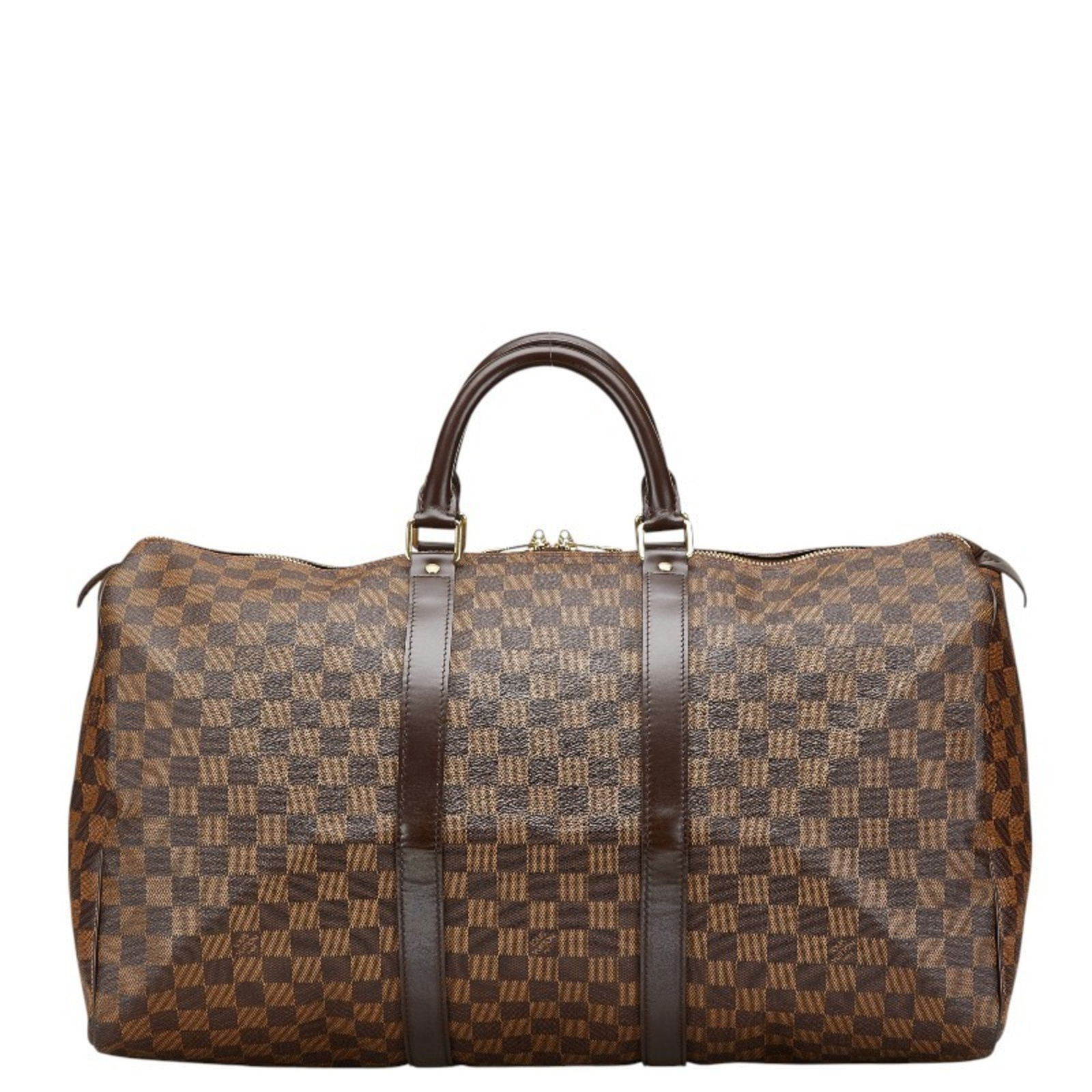Louis Vuitton Keepall 50 Brown Canvas Travel Bag: Louis Vuitton Keepall 50 Brown Canvas Travel Bag This Louis Vuitton Keepall 50 is crafted from brown canvas and was made in France. It features a spacious design suitable for a variety of uses. The it